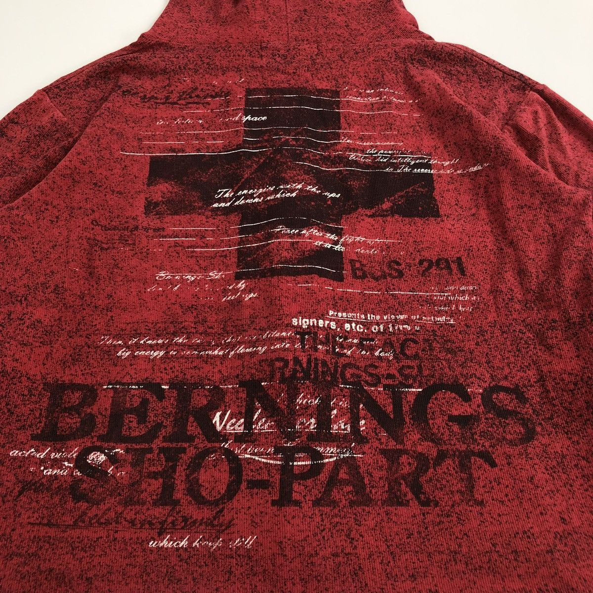 BERNINGS SHO 2000s Bernings Sho Asymmetric Grunge Lgb Cross Goa ZipHoodie Size US L / EU 52-54 / 3 - 16 Thumbnail