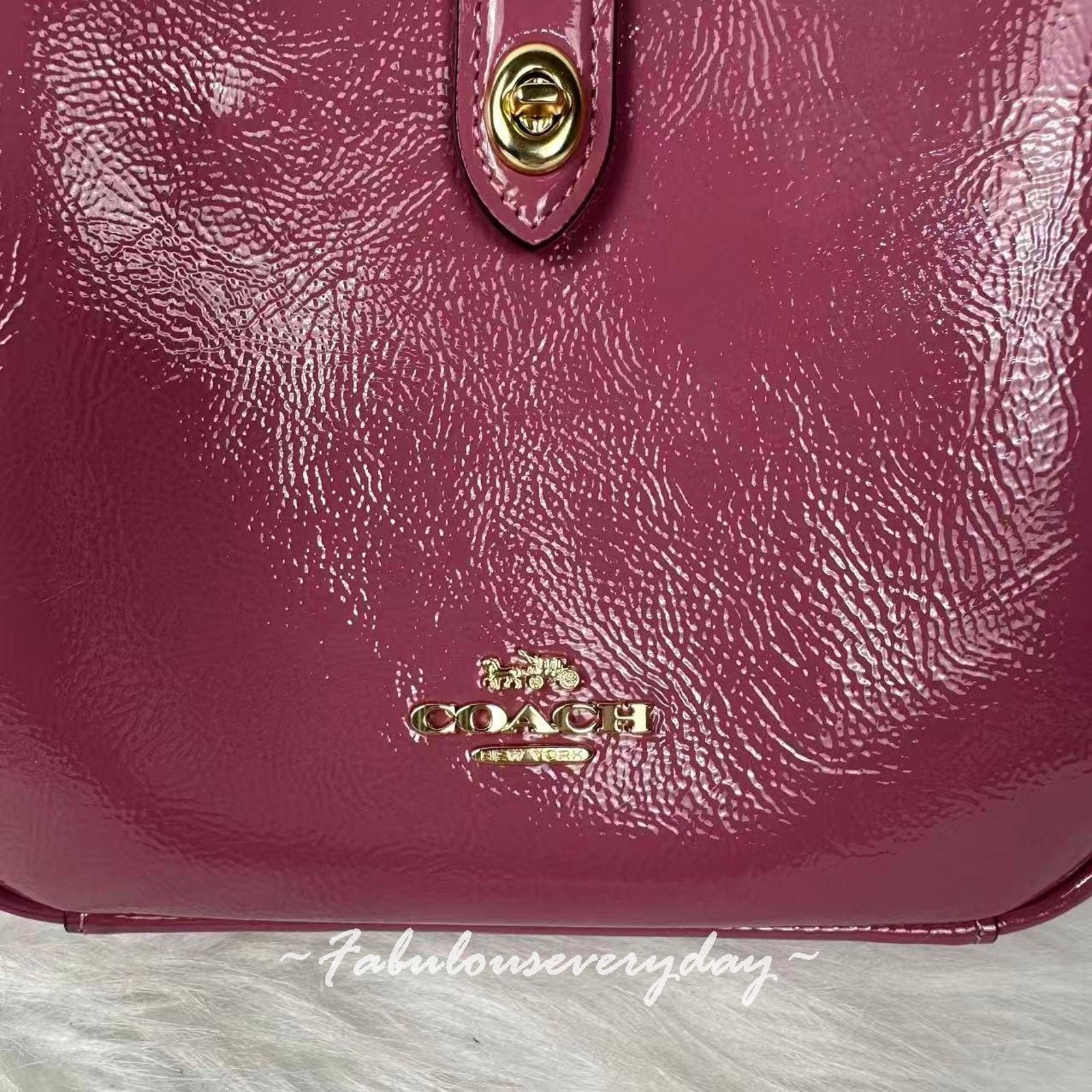 Coach COACH Hadley Mini Crossbody Bag Shoulder Leather/Gold/Azelia Size ONE SIZE - 4 Thumbnail