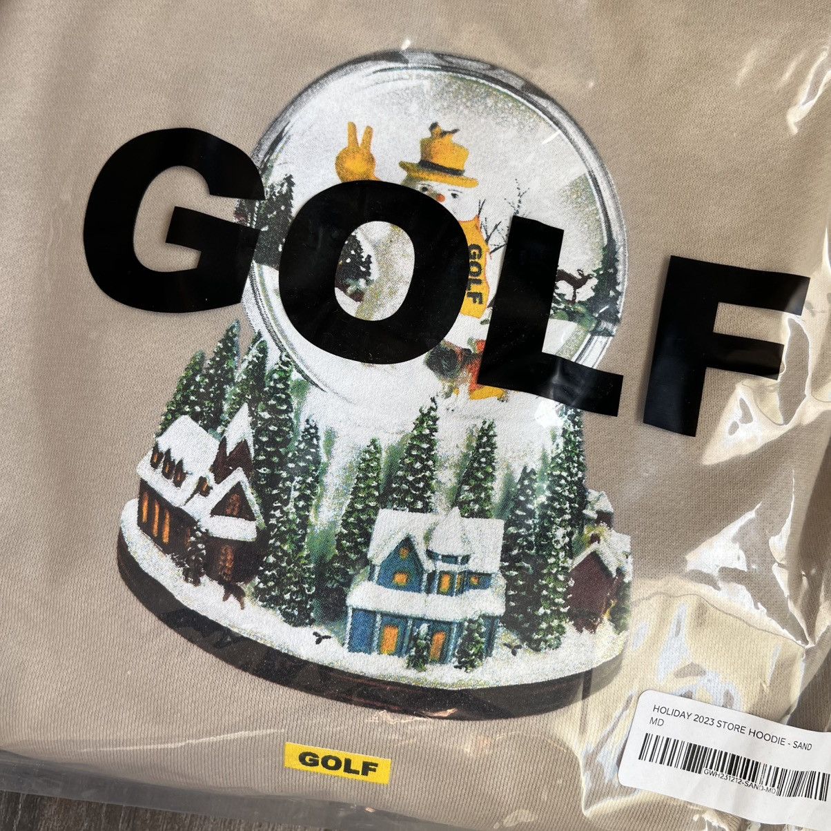 Golf Wang × Tyler The Creator New Golf Wang Holiday Store 2023 Snowglobe Hoodie Sand Sz M Size US M / EU 48-50 / 2 - 3 Thumbnail