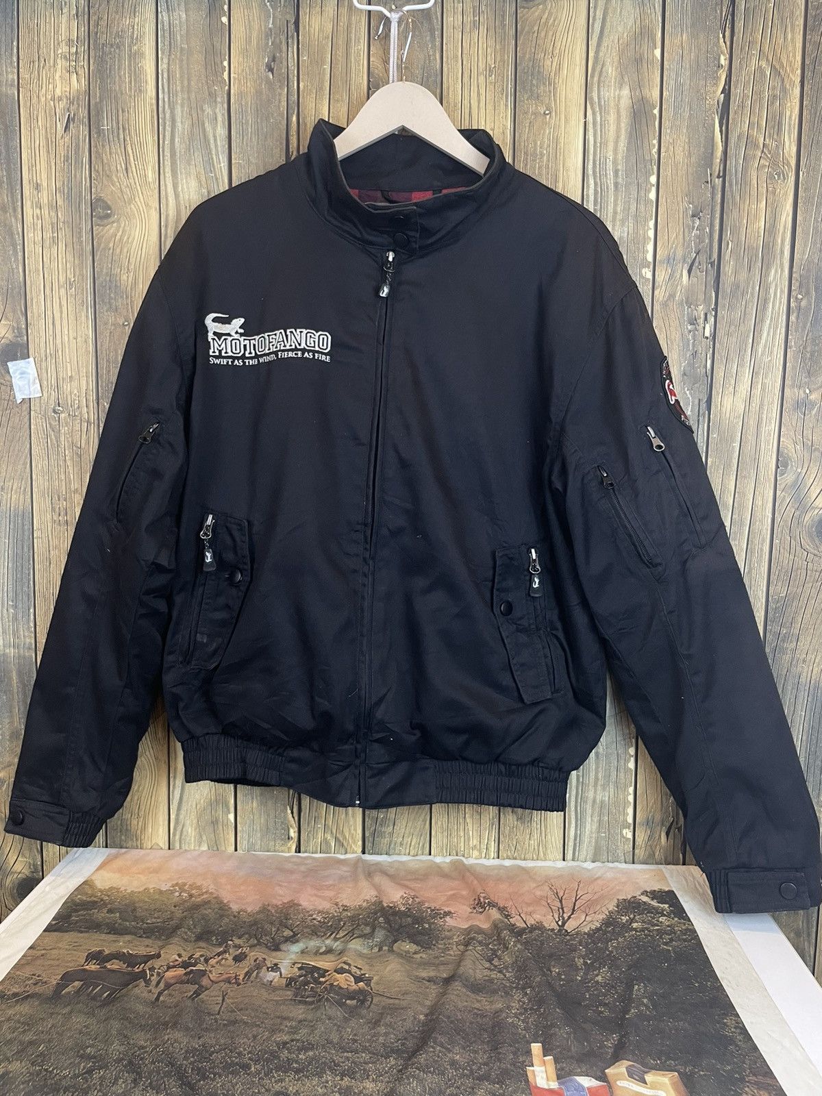 image of Sports Specialties x Vintage Moto Fango Komine Jacket in Black, Men's (Size XL)