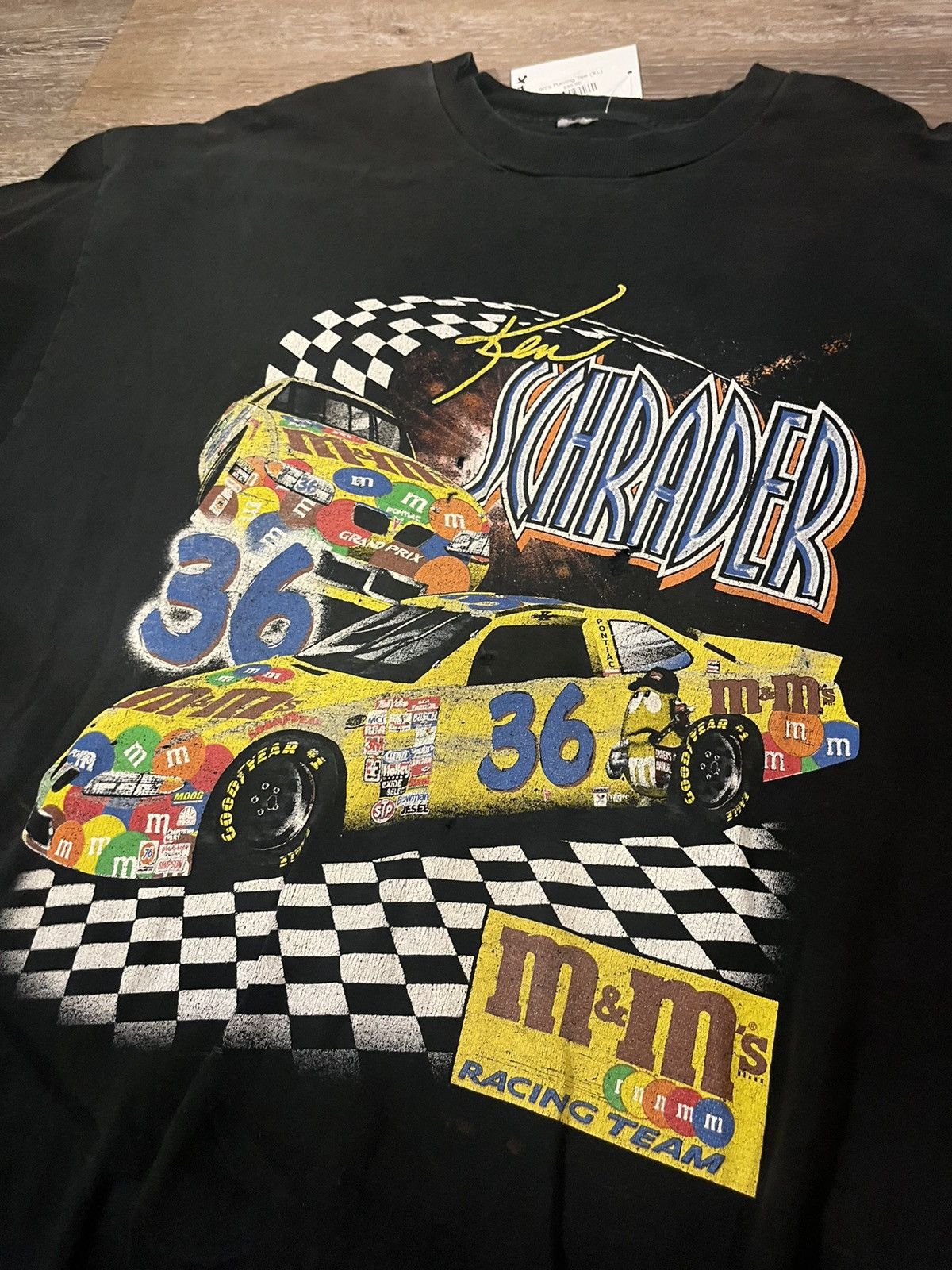 NASCAR Vtg Ken Schrader Double Sided Nascar Racing T-Shirt Size US XXL / EU 58 / 5 - 3 Thumbnail