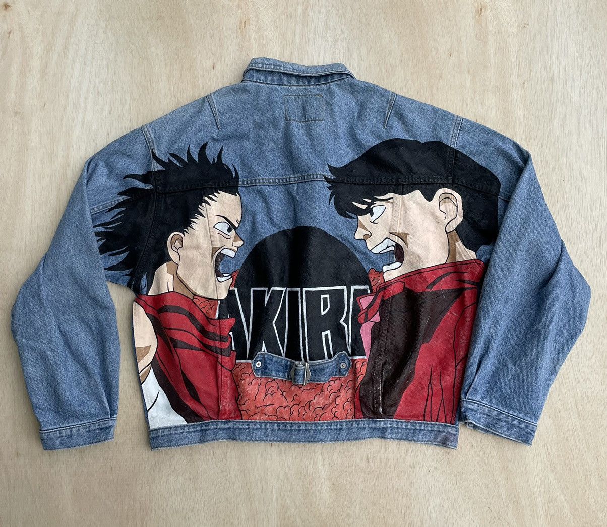image of Anima x Vintage Denim Jacket Akira Painter, Men's (Size Medium)