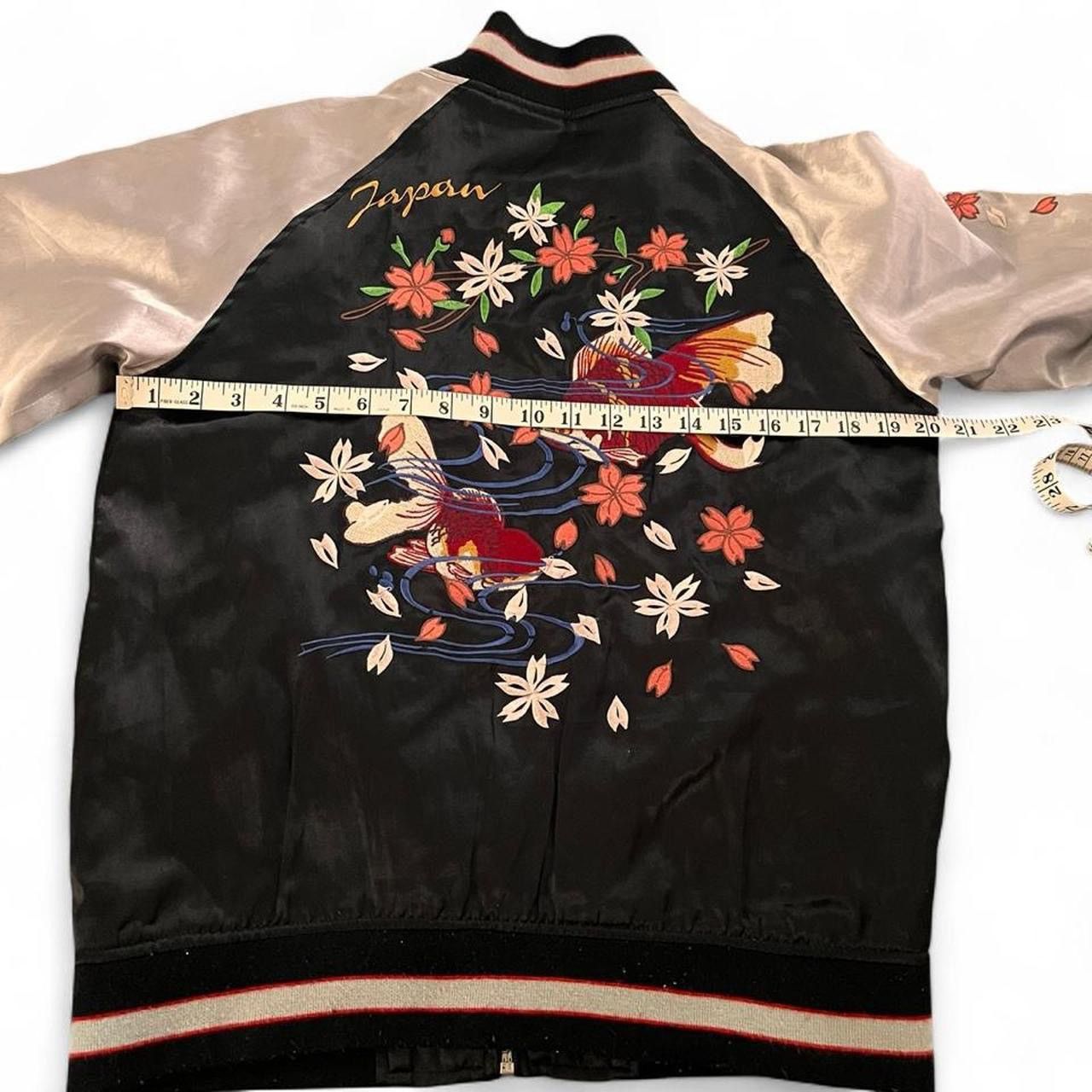 Japanese Brand Japanese koi sakura embroidered satin bomber souvenir jacket Size M / US 6-8 / IT 42-44 - 7 Thumbnail
