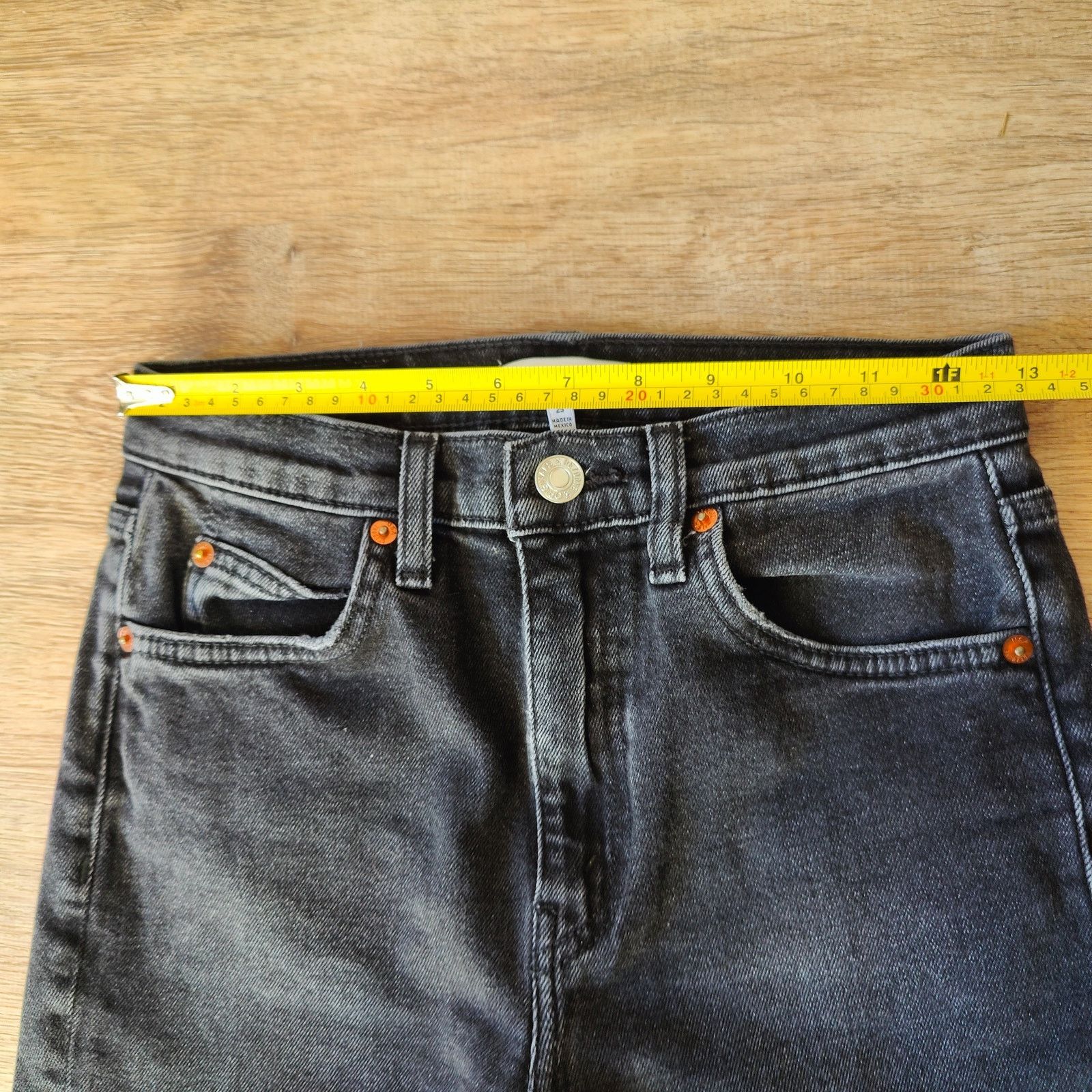 RE/DONE Re/Done Originals 70s Straight Jeans Womens 25 Washed Noir Size 25" / US 0 / IT 36 - 12 Thumbnail