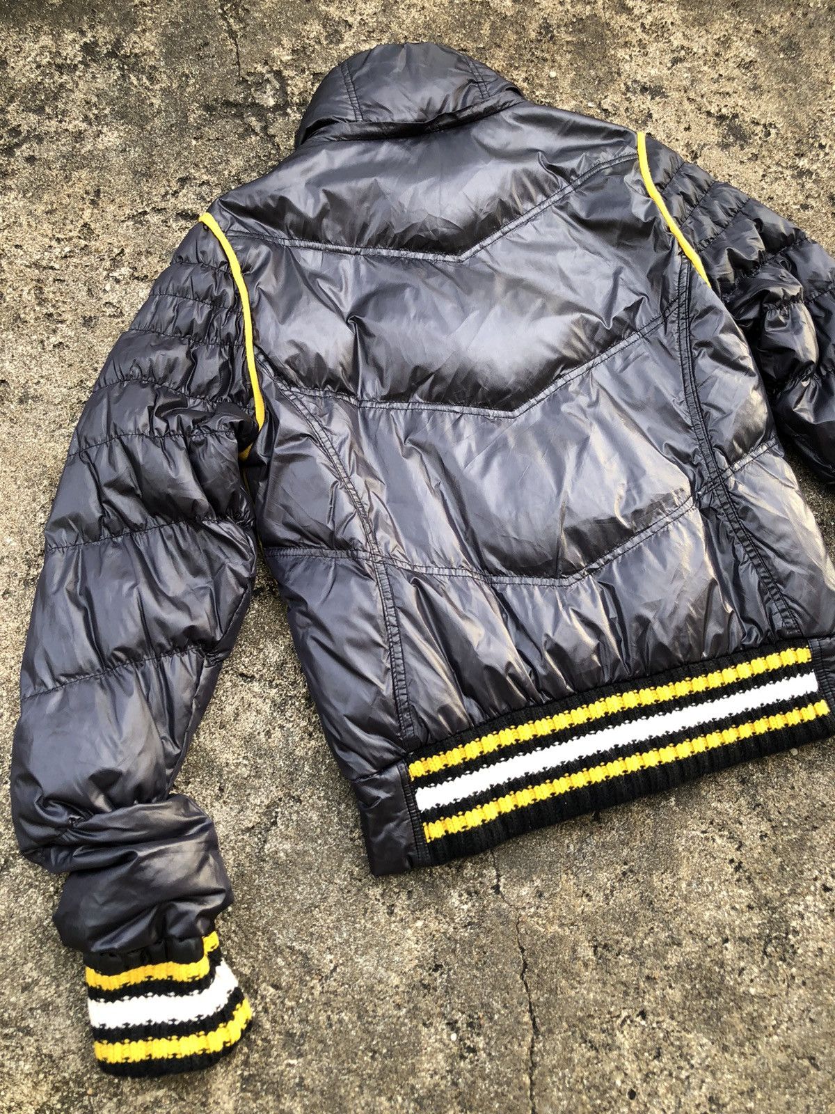 Japanese Brand Exr Progressive Zipper Up Knit Puffer Streetwear Winter MOTO Size US M / EU 48-50 / 2 - 3 Thumbnail