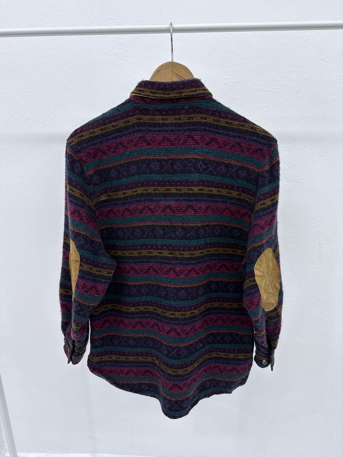 Woolrich Woolen Mills Vintage 70s - 80s WOOLRICH Knitted Wool Double Elbow Leather Size S / US 4 / IT 40 - 8 Thumbnail