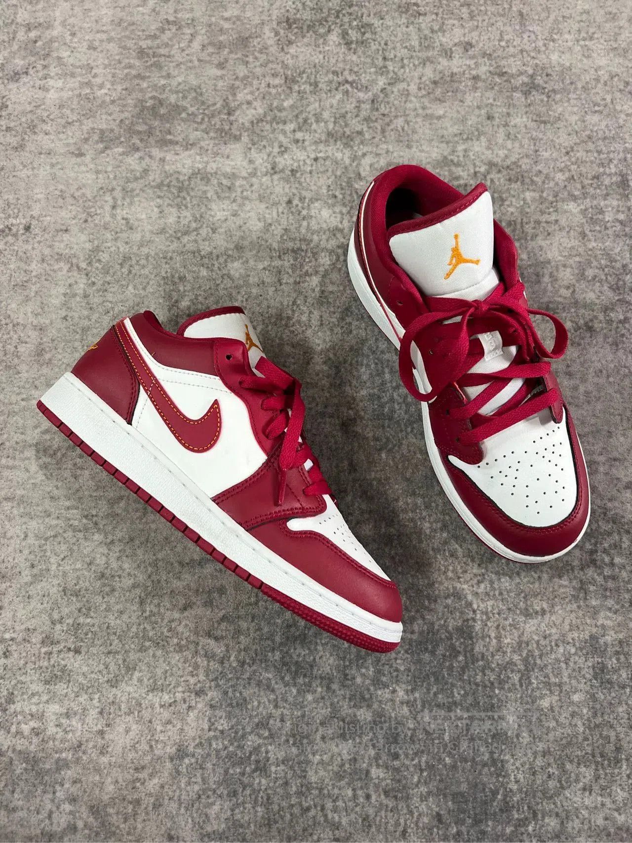 Jordan Brand Nike Air Jordan 1 Low White Red. Size US 7.5 / IT 37.5 - 2 Thumbnail