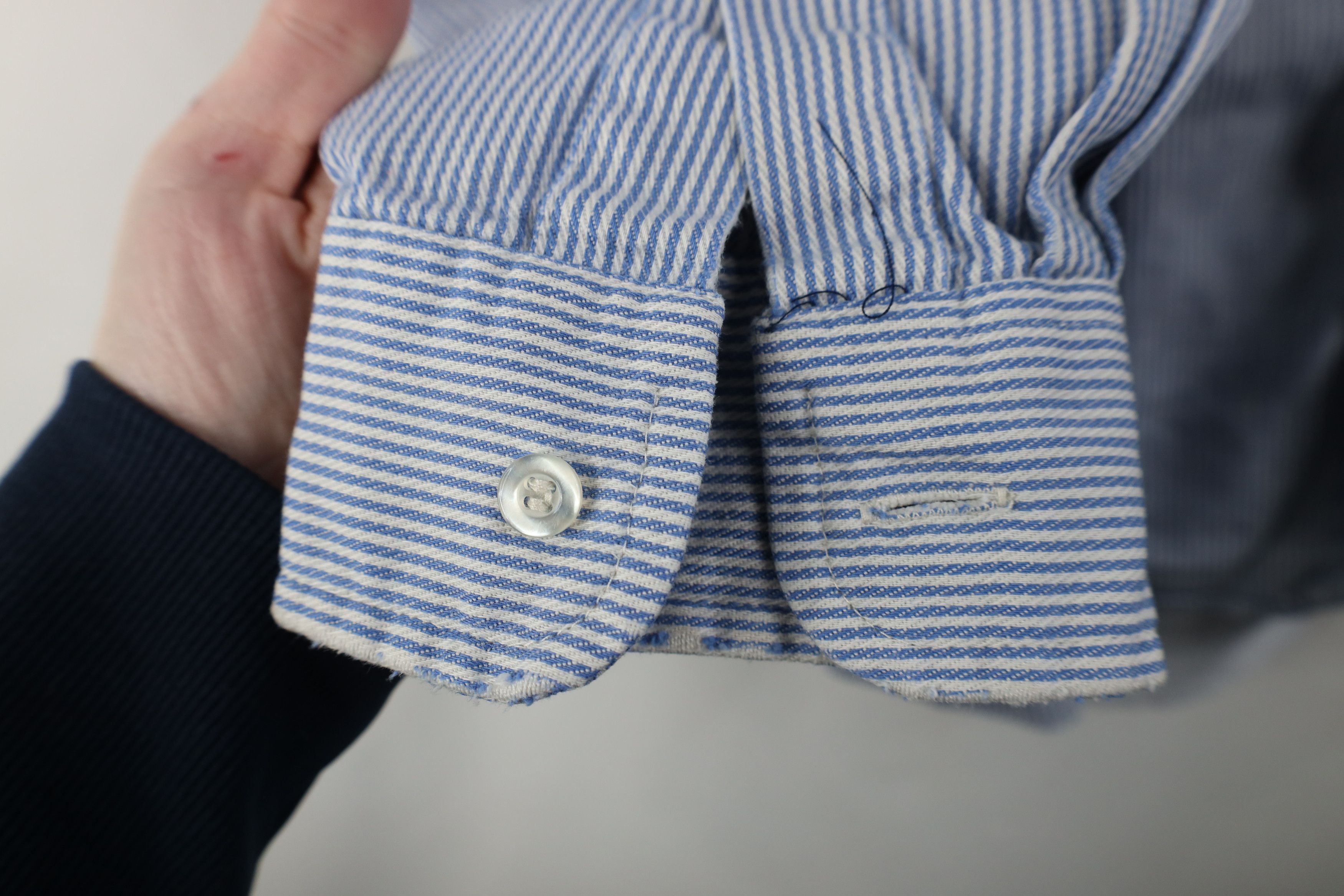 Vintage Bulwark FR Resistant Hickory Striped Button Shirt Workwear Size US L / EU 52-54 / 3 - 8 Thumbnail
