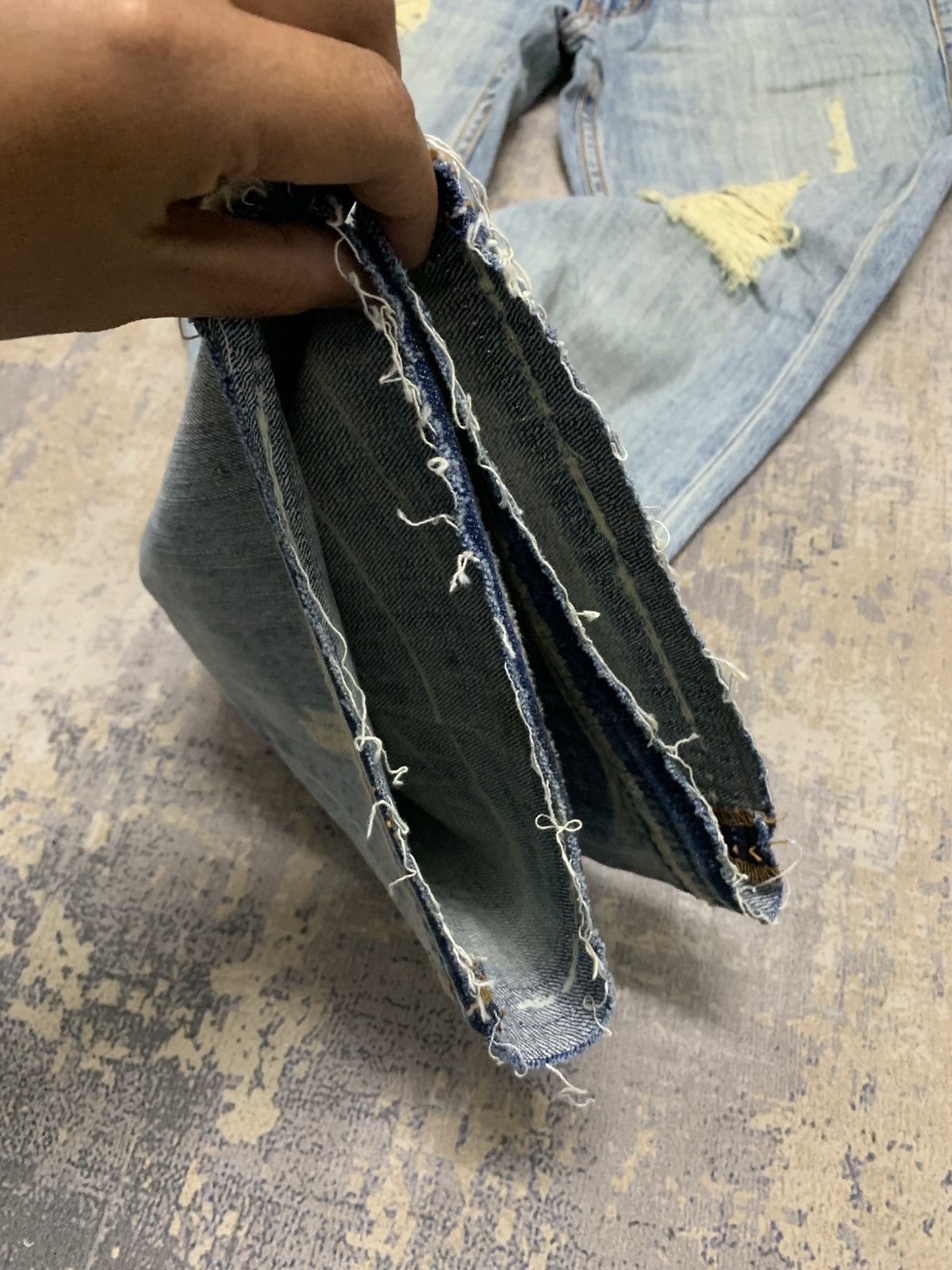 Japanese Brand Aeropostale flare jeans RUSTY distressed grunge stone wash Size US 32 / EU 48 - 7 Thumbnail