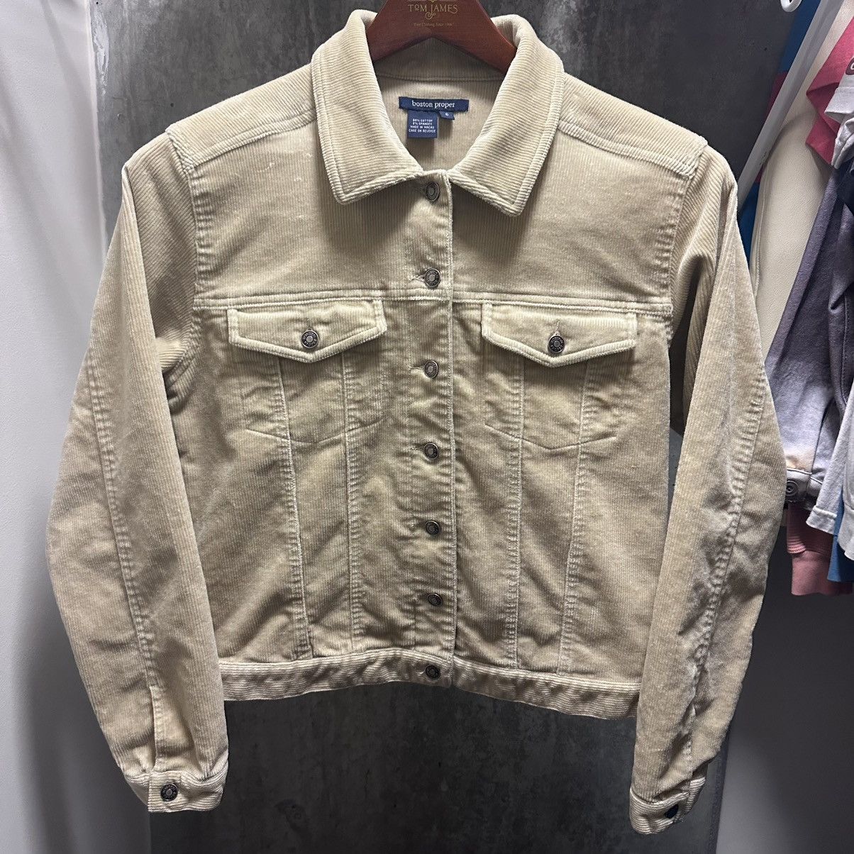 Boston Proper Boston Proper Beige Corduroy Jacket Womens Size 6 Button Up Size M / US 6-8 / IT 42-44 - 1 Thumbnail