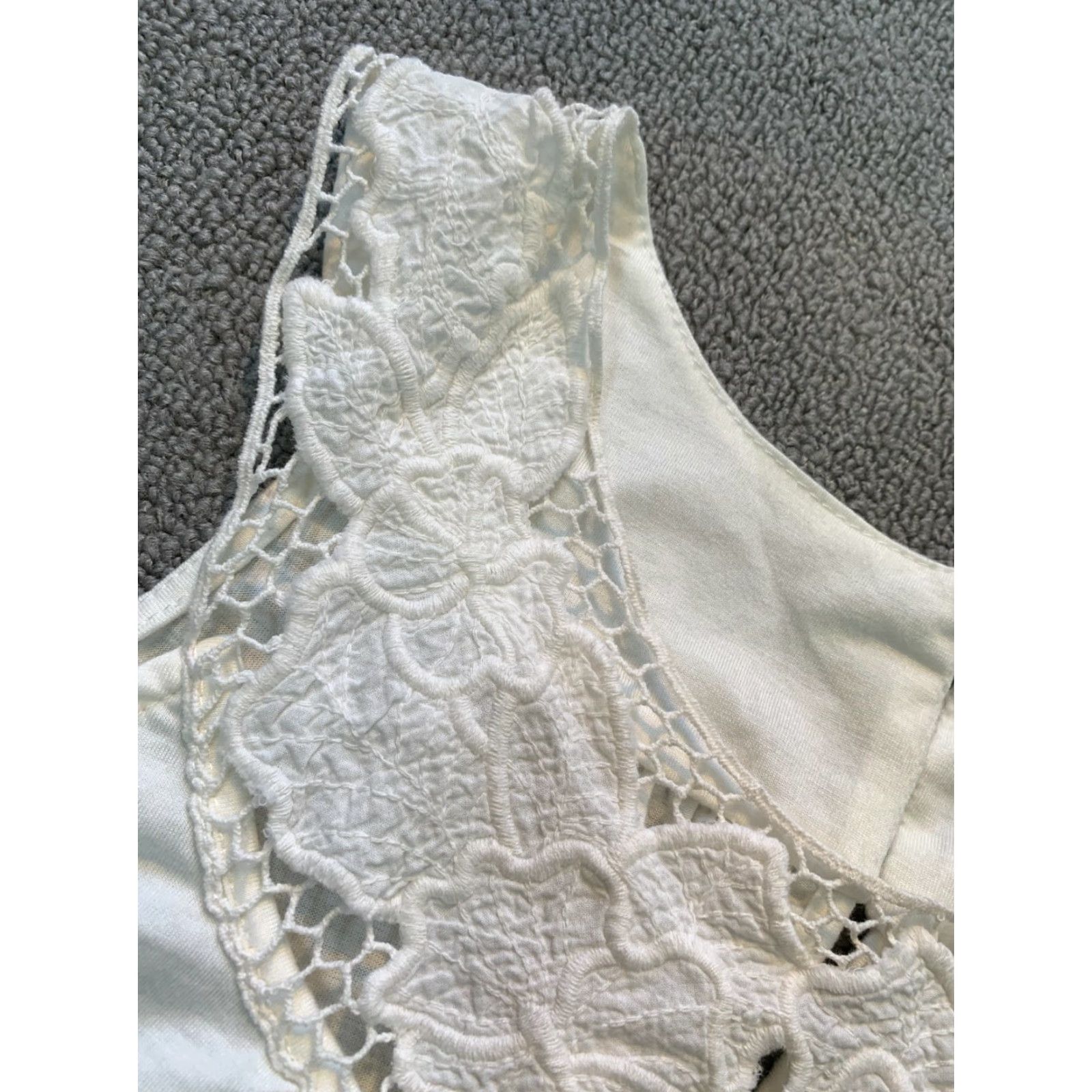 Vintage Isabella Rodriguez Dress Mini Lace White Sleeveless Womens M Size M / US 6-8 / IT 42-44 - 5 Thumbnail