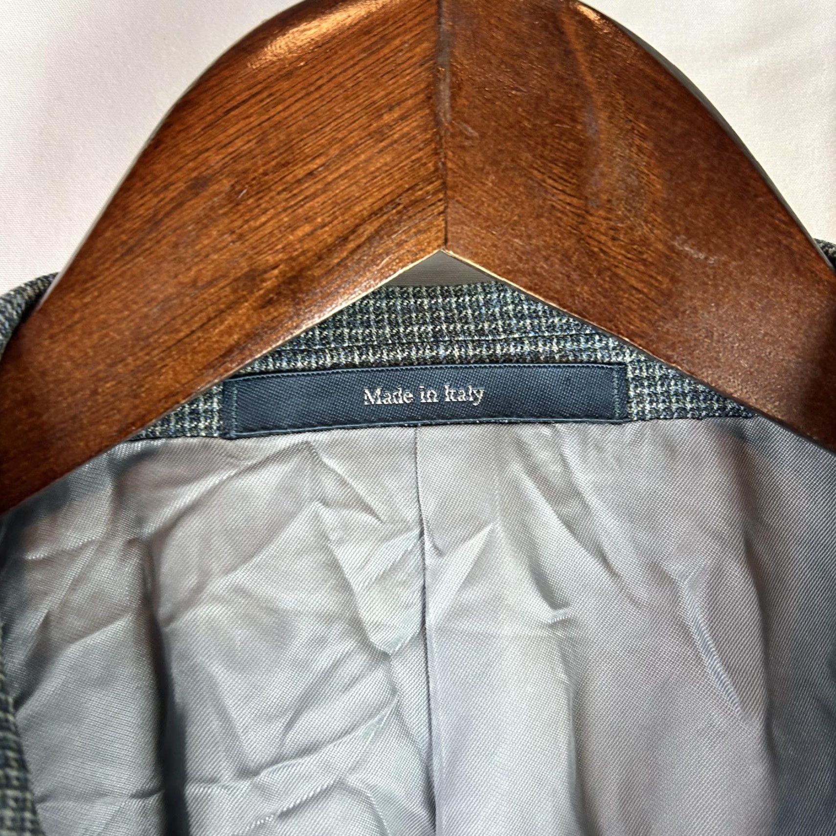 Ermenegildo Zegna Ermenegildo Zegna Sport Coat Mens 46 Blue Green Check Trofeo Wool Italy Blazer Jacket Coat Size 46R - 4 Thumbnail