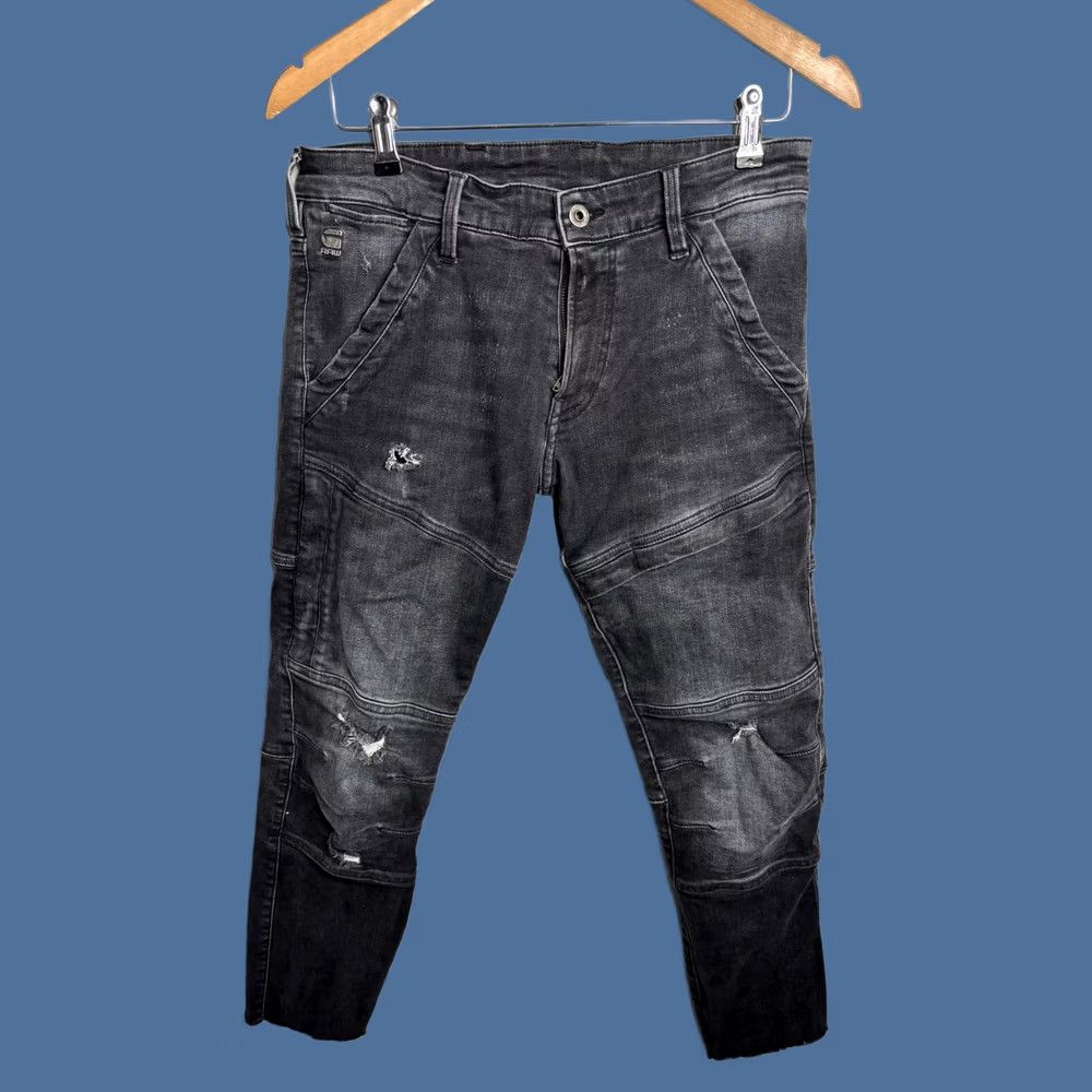 Vintage G-Star RAW Jeans Slim Tapered 30x30 Mens Denim Distressed Moto Gray Charcoal Wash Pants/Denim Jeans Mens 30 Inseam 30in Zip Fly"} Size US 30 / EU 46 - 1 Thumbnail