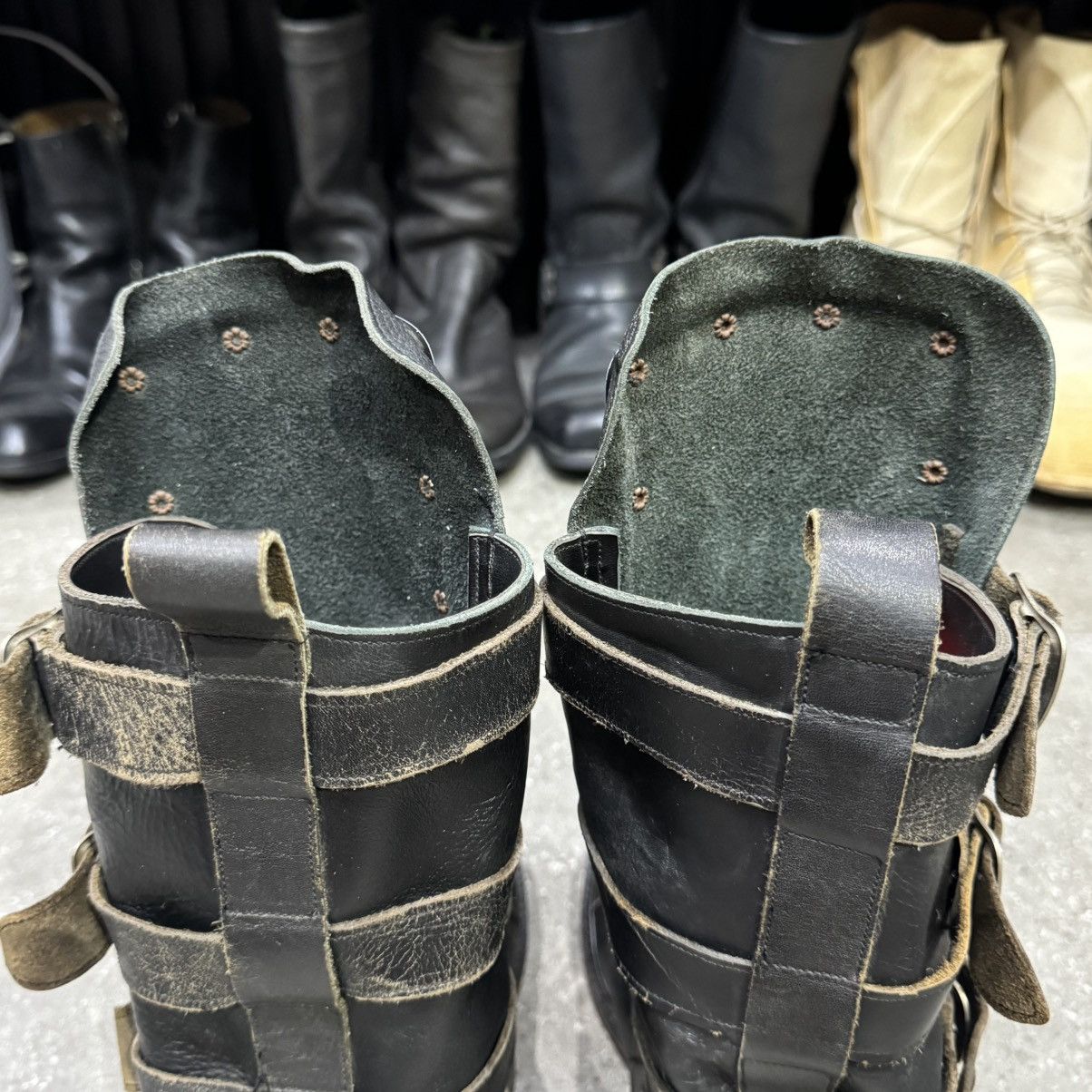 Dr. Martens Vintage Mad Max Avant Garde Metal Plated Leather Boots Size US 7 / EU 40 - 4 Thumbnail