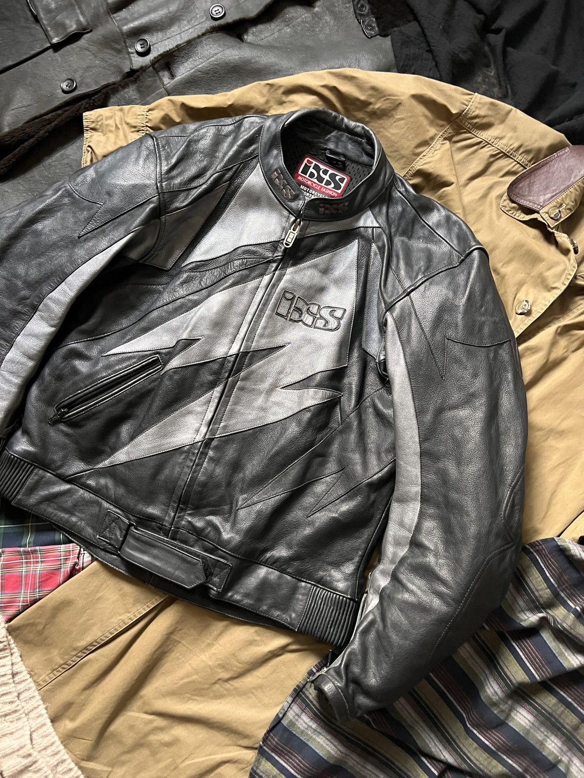 Other Vintage IXS Leather Biker Protection Moto Jacket Size US XL / EU 56 / 4 - 3 Thumbnail