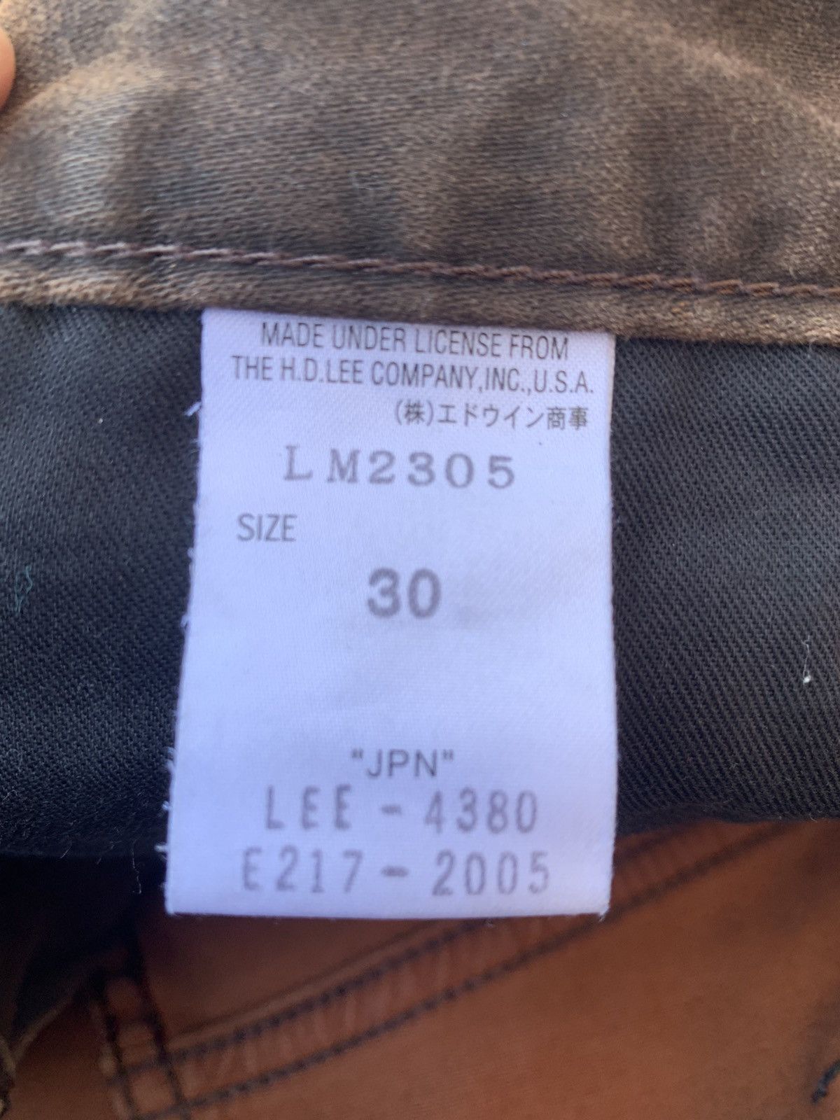 Lee VINTAGE LEE RIDERS SYNTHETIC LEATHER & FADED BROWN Size US 30 / EU 46 - 7 Thumbnail