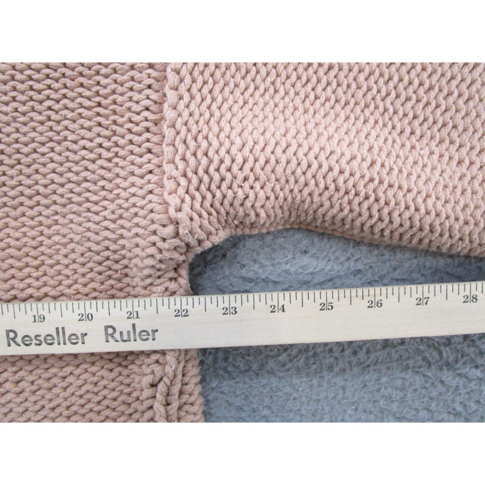 Vintage Mystree Heavy Cotton Knit Pullover Sweater Women Large Mock Neck Beige Size L / US 10 / IT 46 - 5 Thumbnail