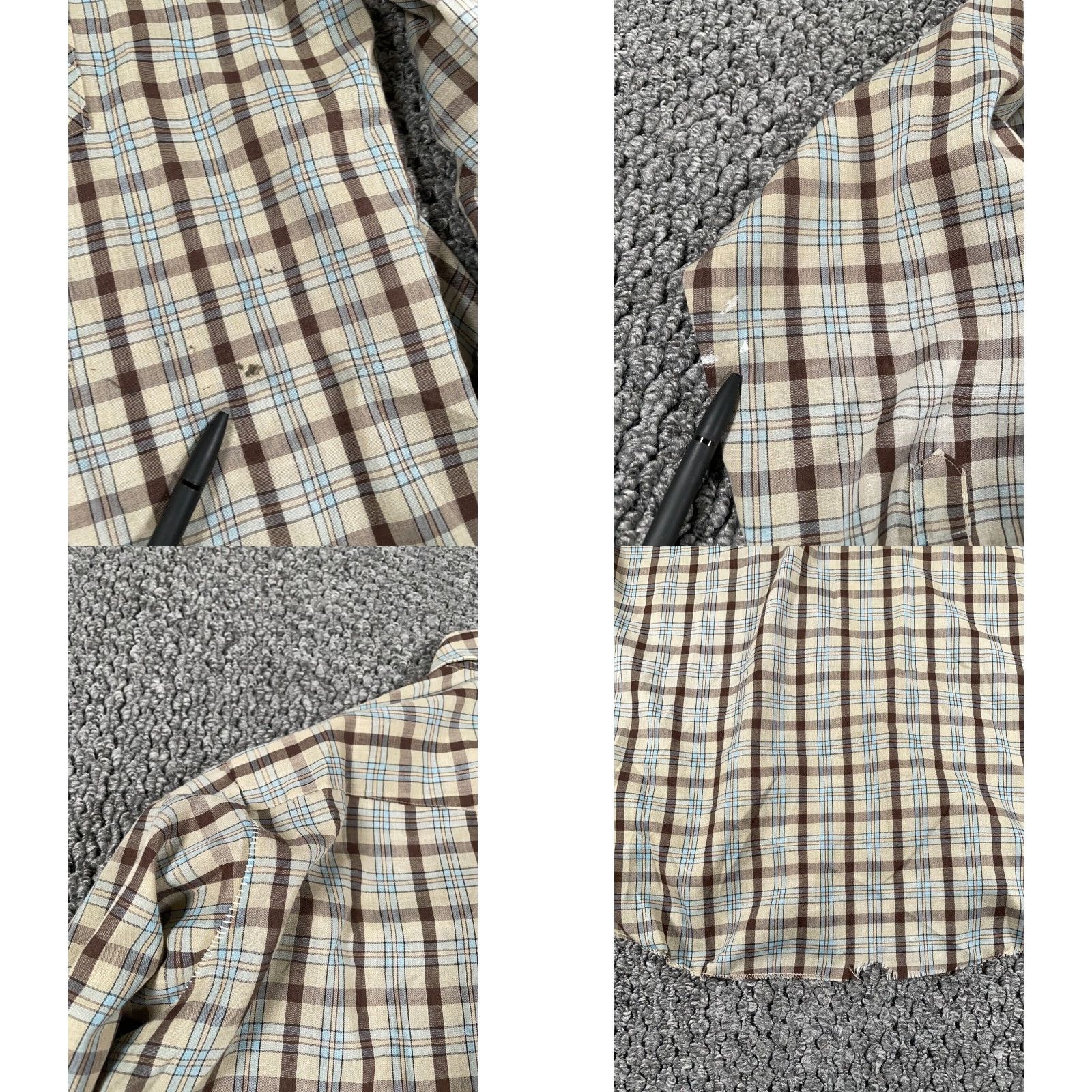 Thrasher VINTAGE Dee Cee Western Shirt Adult XL Brown Plaid Sawtooth Pockets 90s Mens Size US XL / EU 56 / 4 - 8 Thumbnail
