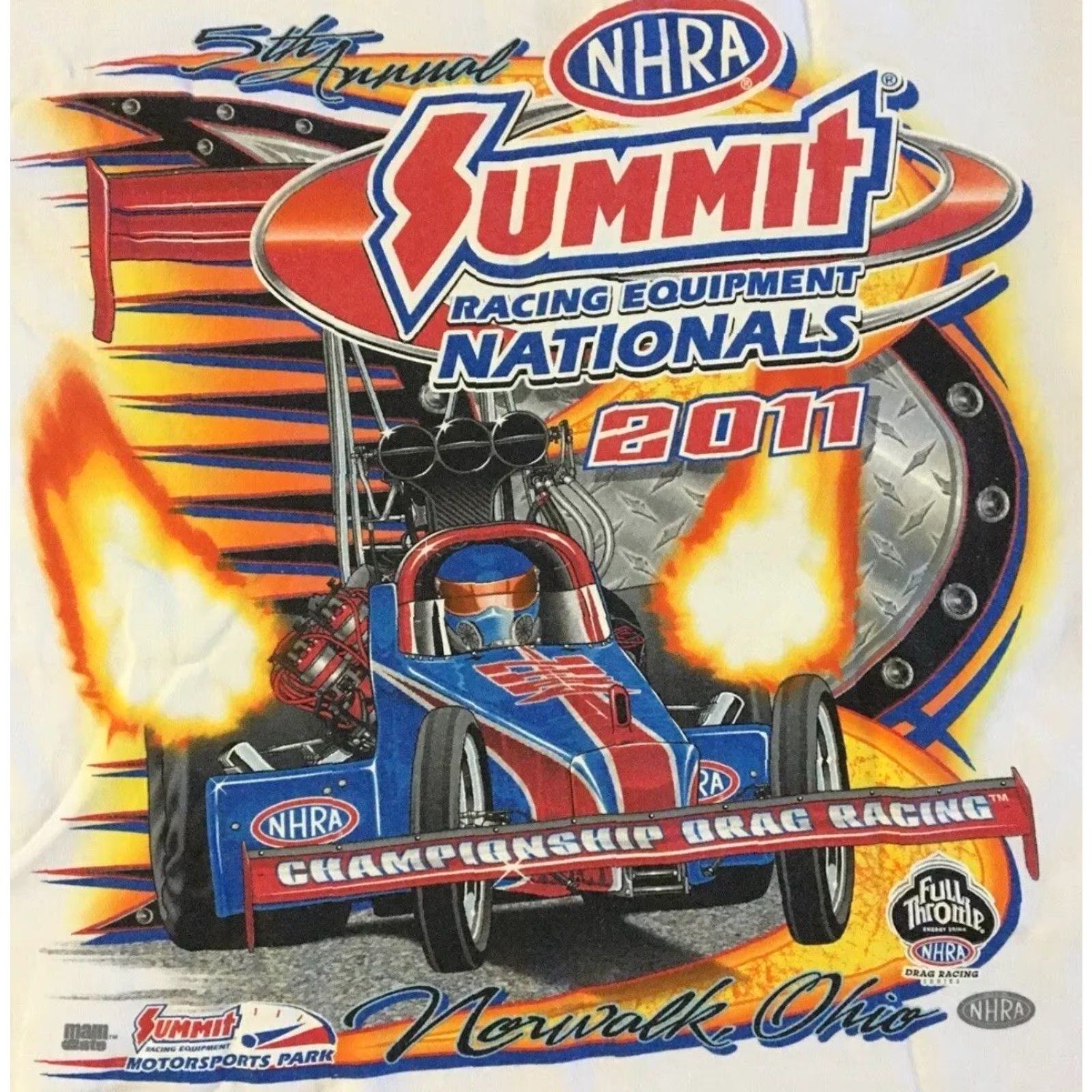 NASCAR VINTAGE NHRA Drag Racing Nationals Faded Shirt M White USA Car Biker Grunge 80s 90s NASCAR Mens Man Cave Size US M / EU 48-50 / 2 - 3 Thumbnail