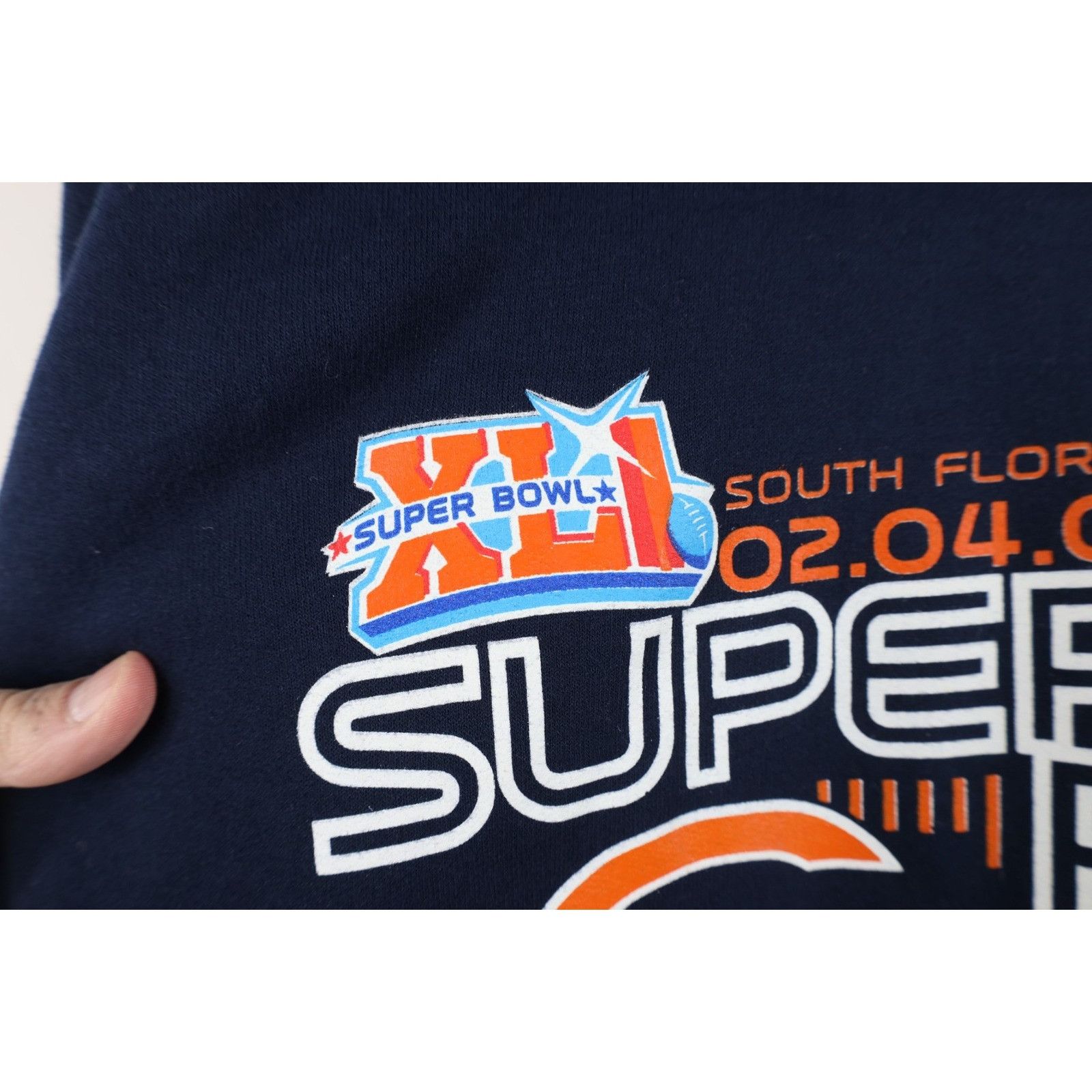 Vintage New Vintage Super Bowl XLI Chicago Bears Football Hoodie Size US XL / EU 56 / 4 - 6 Thumbnail