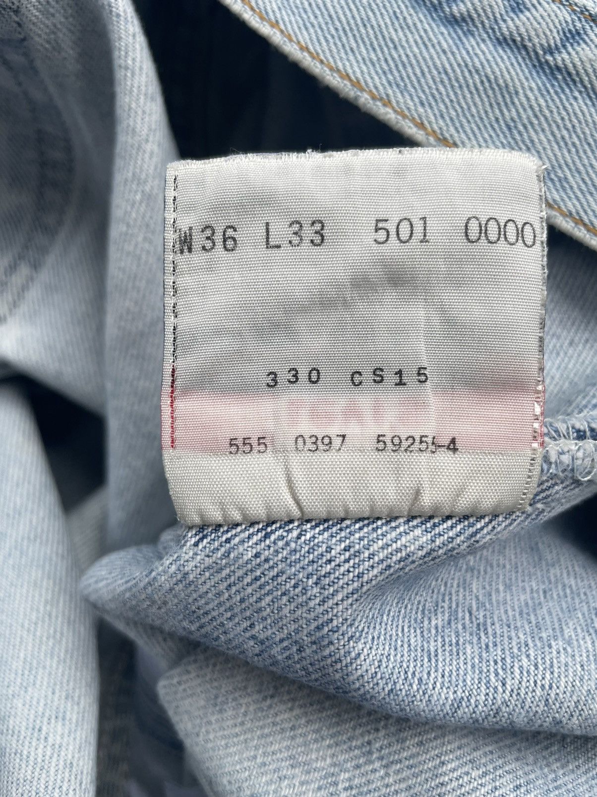Levi's Vintage 1997 Levis 501 e Distresed Denim Size US 35 - 21 Thumbnail