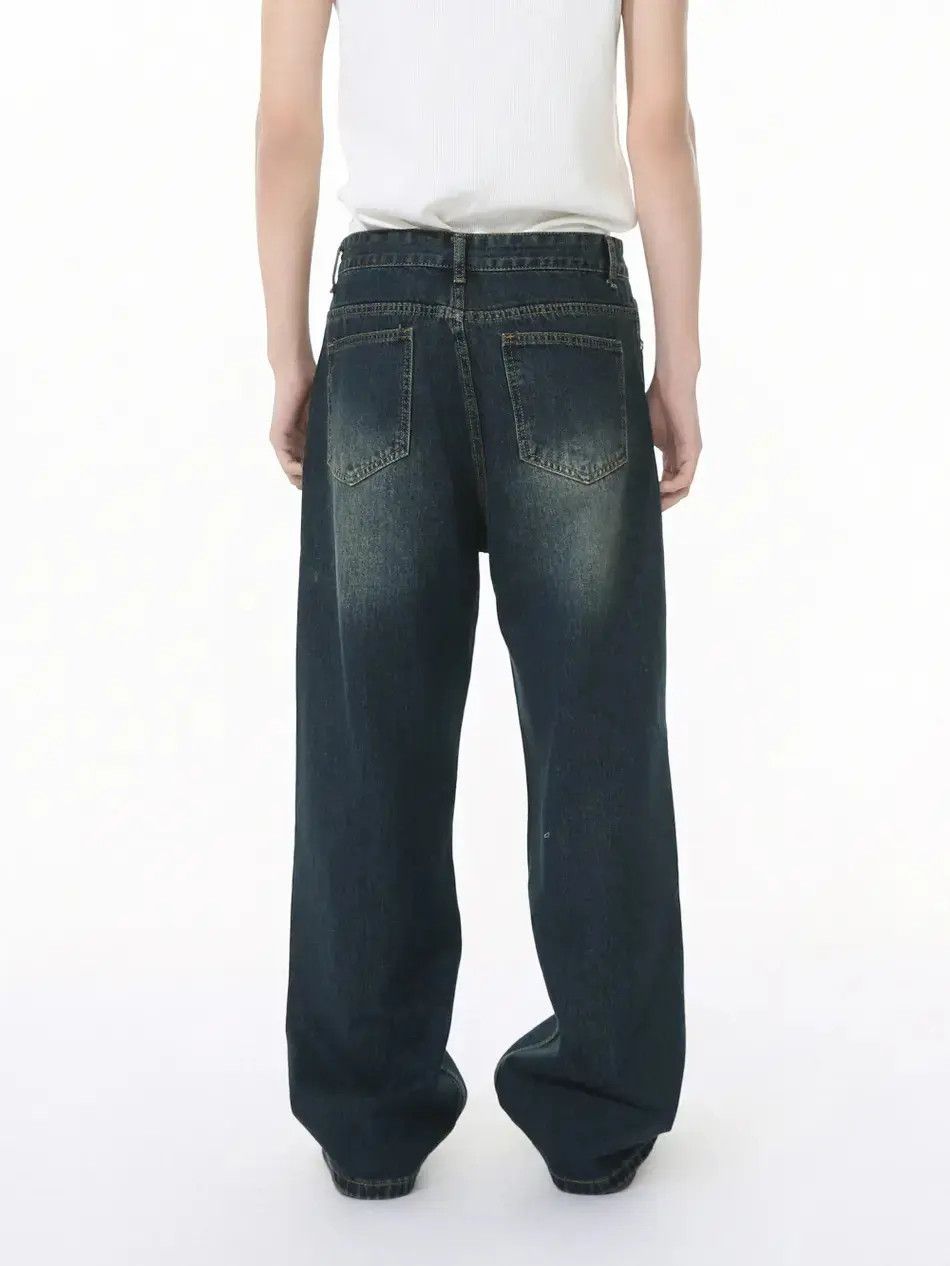 Japanese Brand Retro loose fringe straight leg jeans Size US 32 / EU 48 - 3 Thumbnail