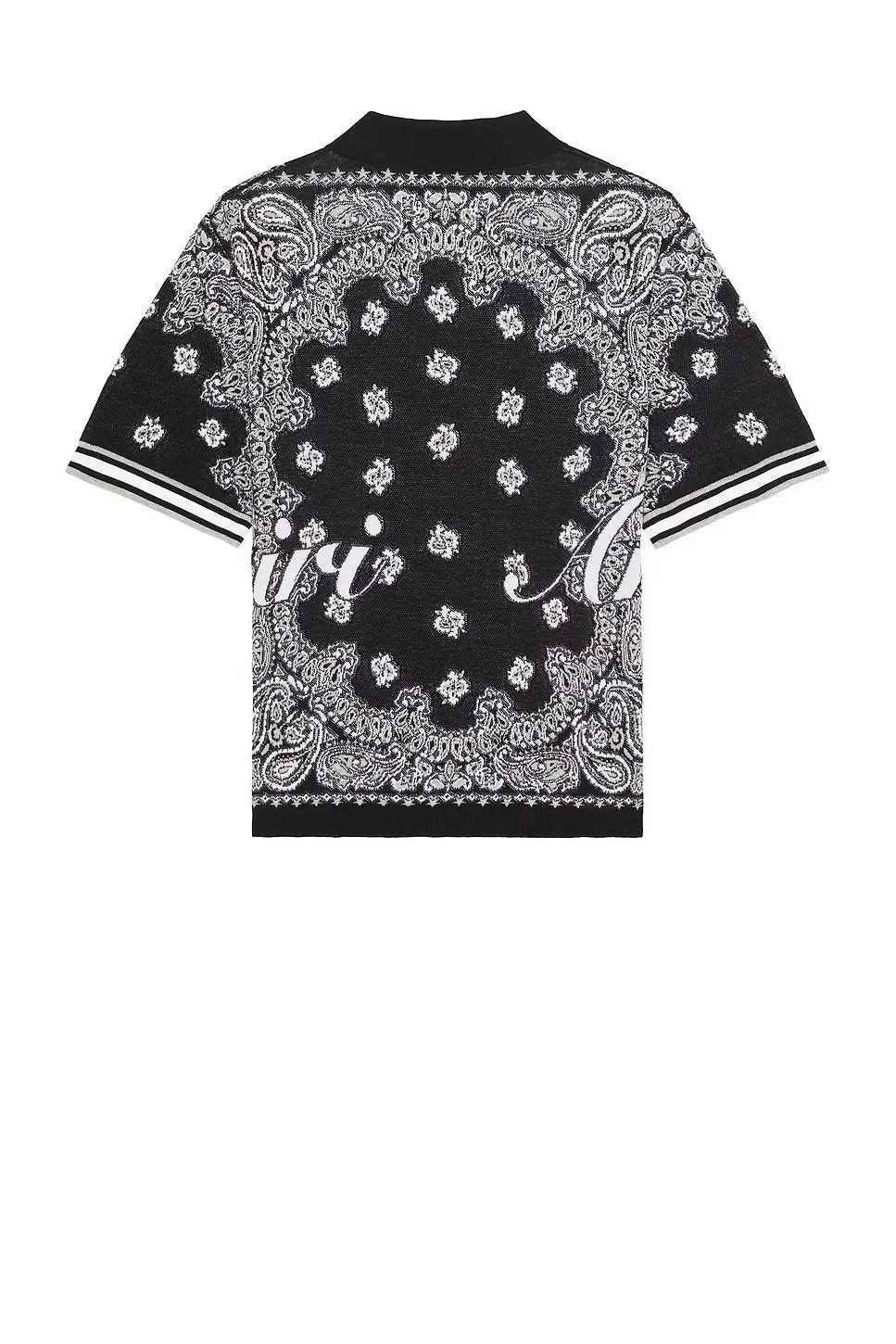 Amiri oc11z0325 Bandana Polo Shirt in Black/White Size US XS / EU 42 / 0 - 2 Thumbnail