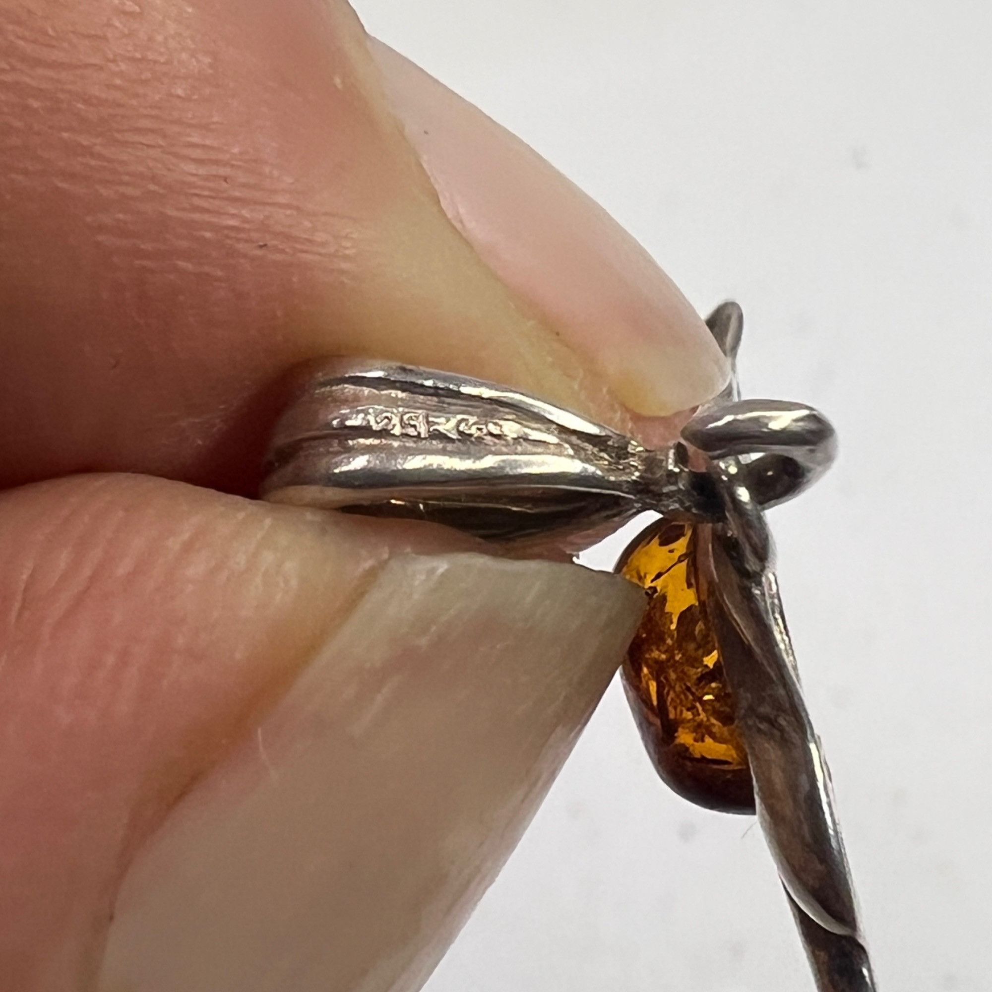 Other Cognac Amber Dolphin Pendant 925 Sterling Silver Womens Jewe Size ONE SIZE - 8 Thumbnail