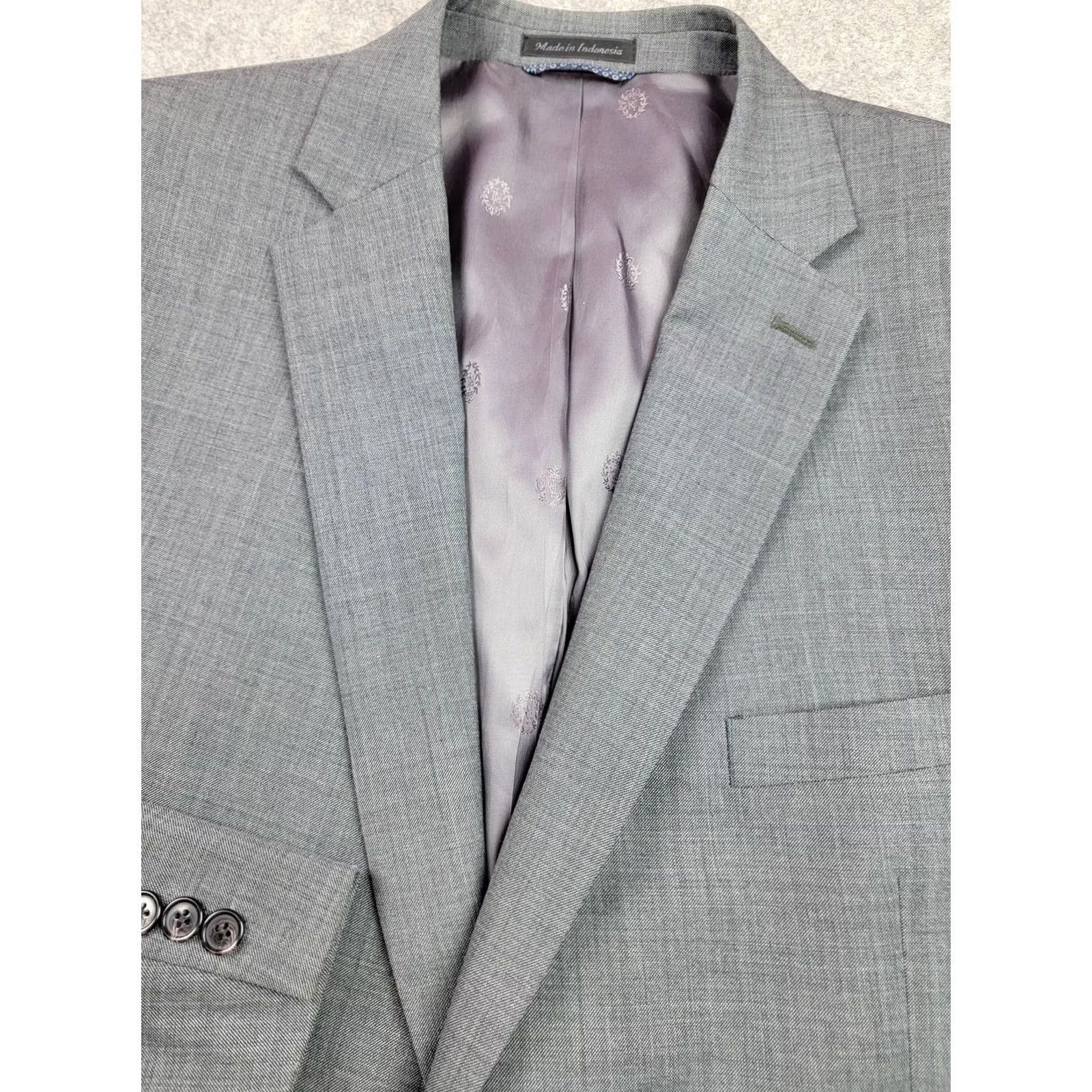 Ralph Lauren Lauren Ralph Lauren Blazer Mens 50R Gray Wool Blend Two Button Single Vent Size 50R - 2 Thumbnail