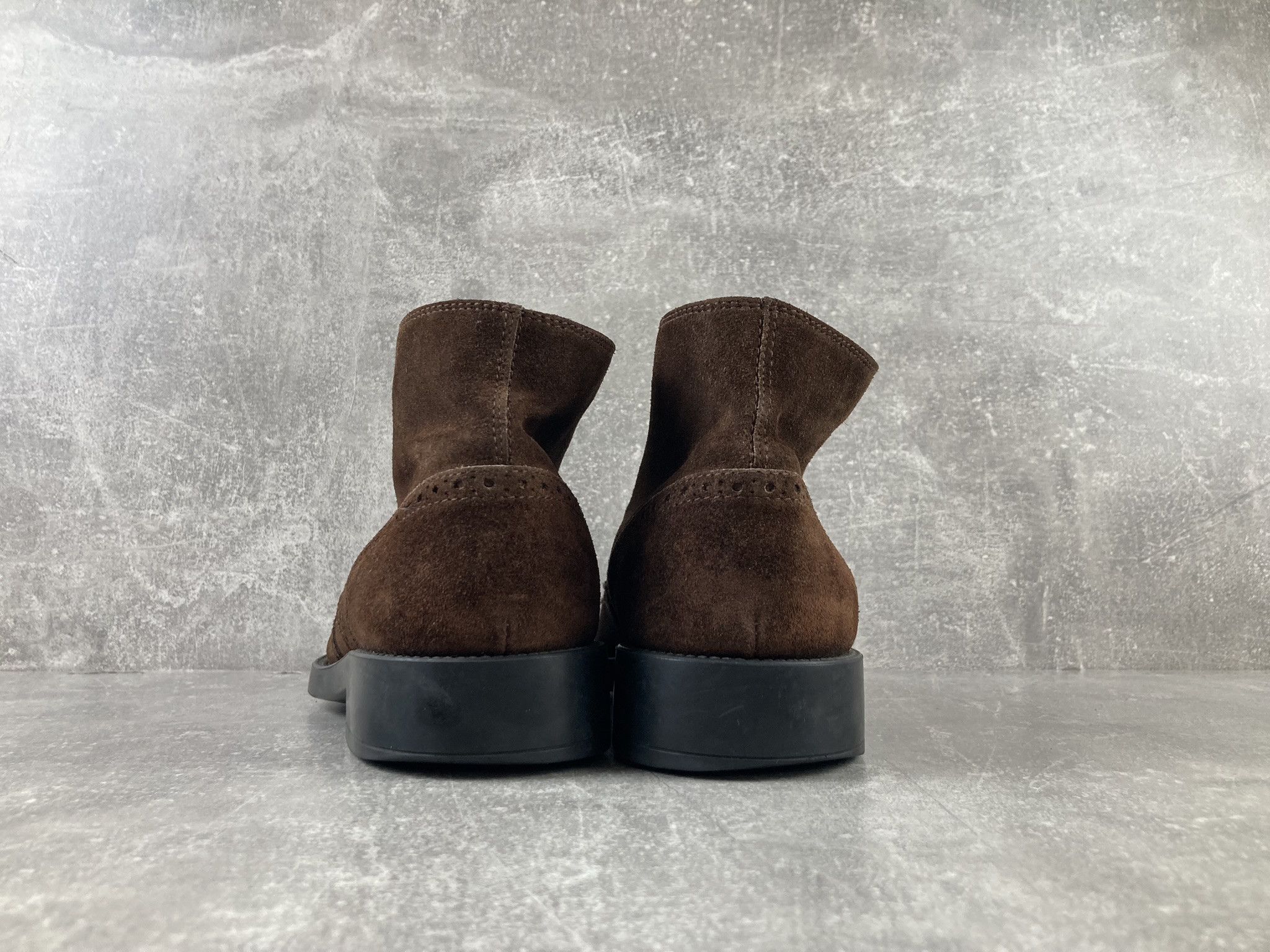 Tod's Vintage Tods brown suede brogue derby western boots Size US 7.5 / EU 40-41 - 6 Thumbnail