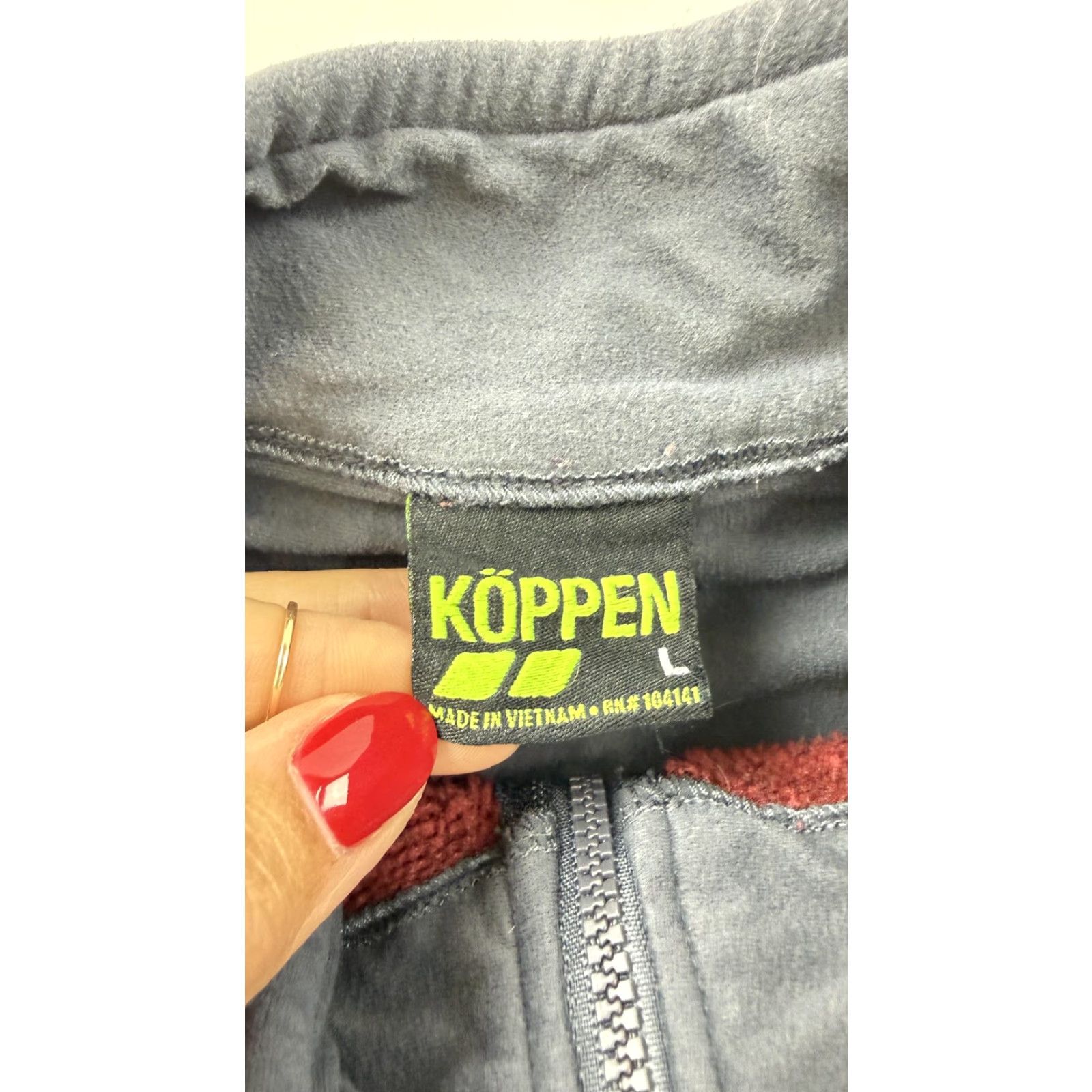 Vintage Koppen Sweater Pullover Mens Large Red 1/4 Zip Fleece Outdoor Hiking Size US L / EU 52-54 / 3 - 5 Thumbnail