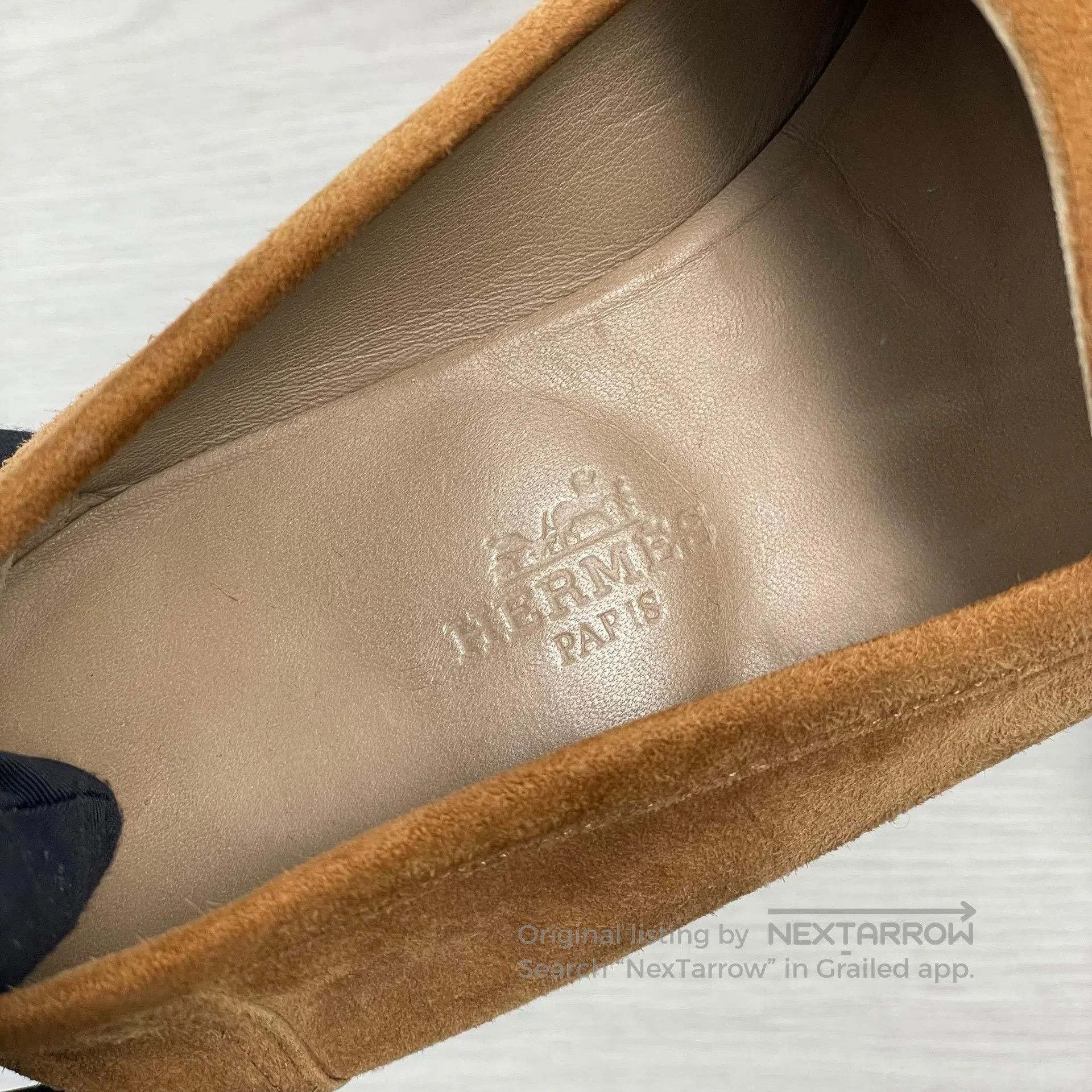 Hermes Hermes Caramel brown suede fringed loafers| Size US 6 / EU 39 - 5 Thumbnail