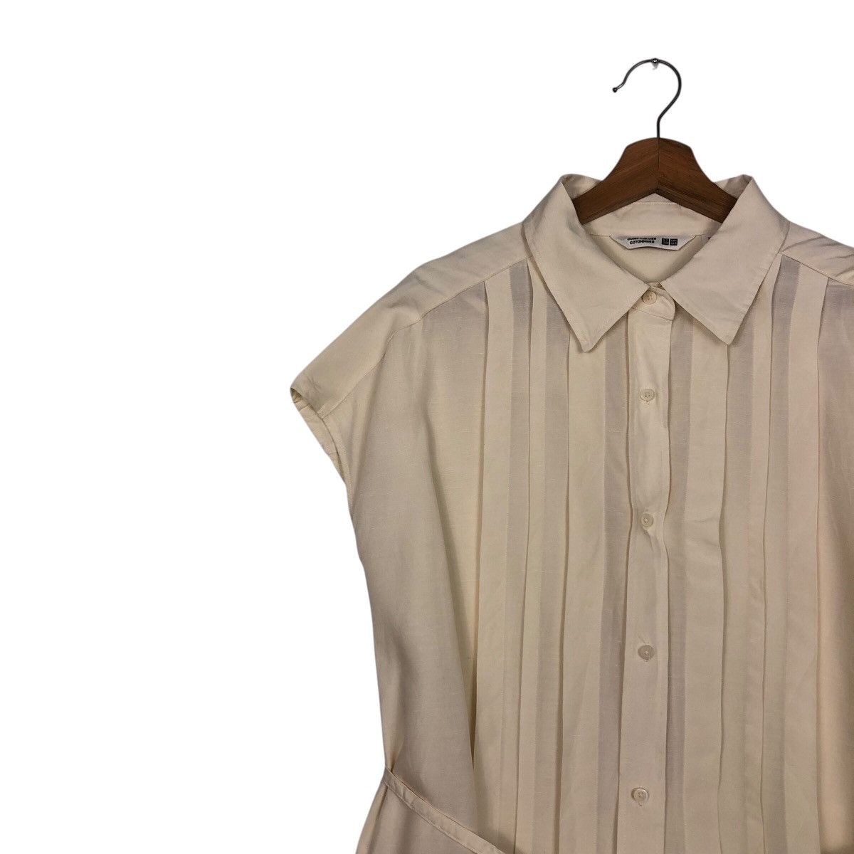 Japanese Brand UNIQLO × CDC Cream Structured Silhouette Shirt Dress – XL Size XL / US 12-14 / IT 48-50 - 8 Thumbnail