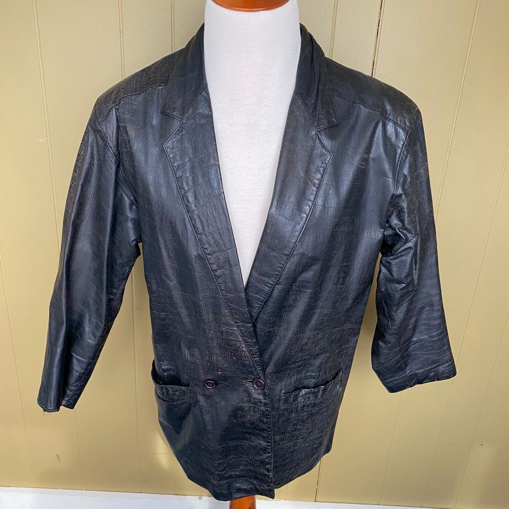 Fidelity Fidelity Leather men 40 distressed vintage 1 button leather Size US M / EU 48-50 / 2 - 1 Thumbnail