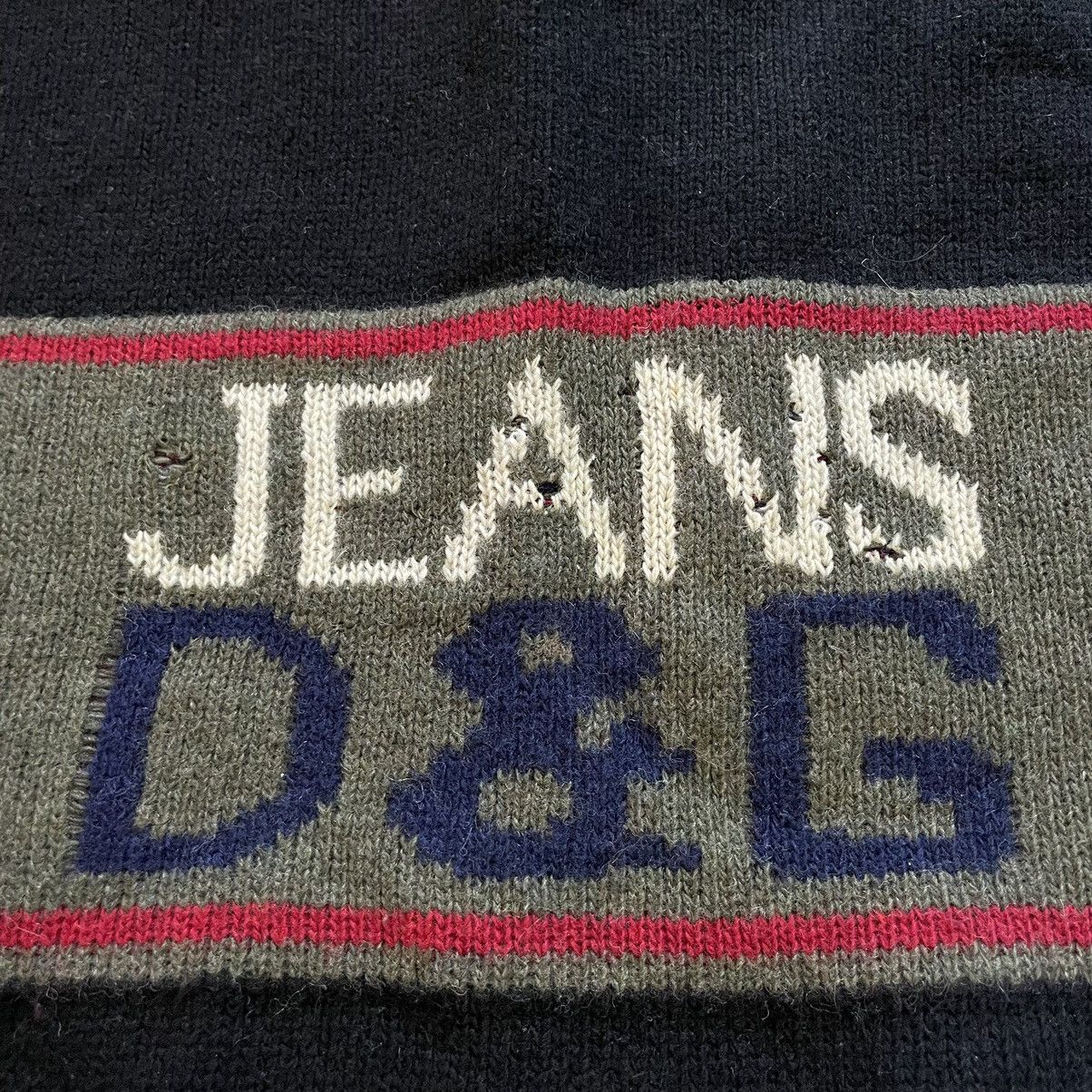 Dolce & Gabbana × Vintage DOLCE & GABBANA 90s Sweater M BIG LOG CARDIGAN TRASHED DIE Size US M / EU 48-50 / 2 - 2 Thumbnail