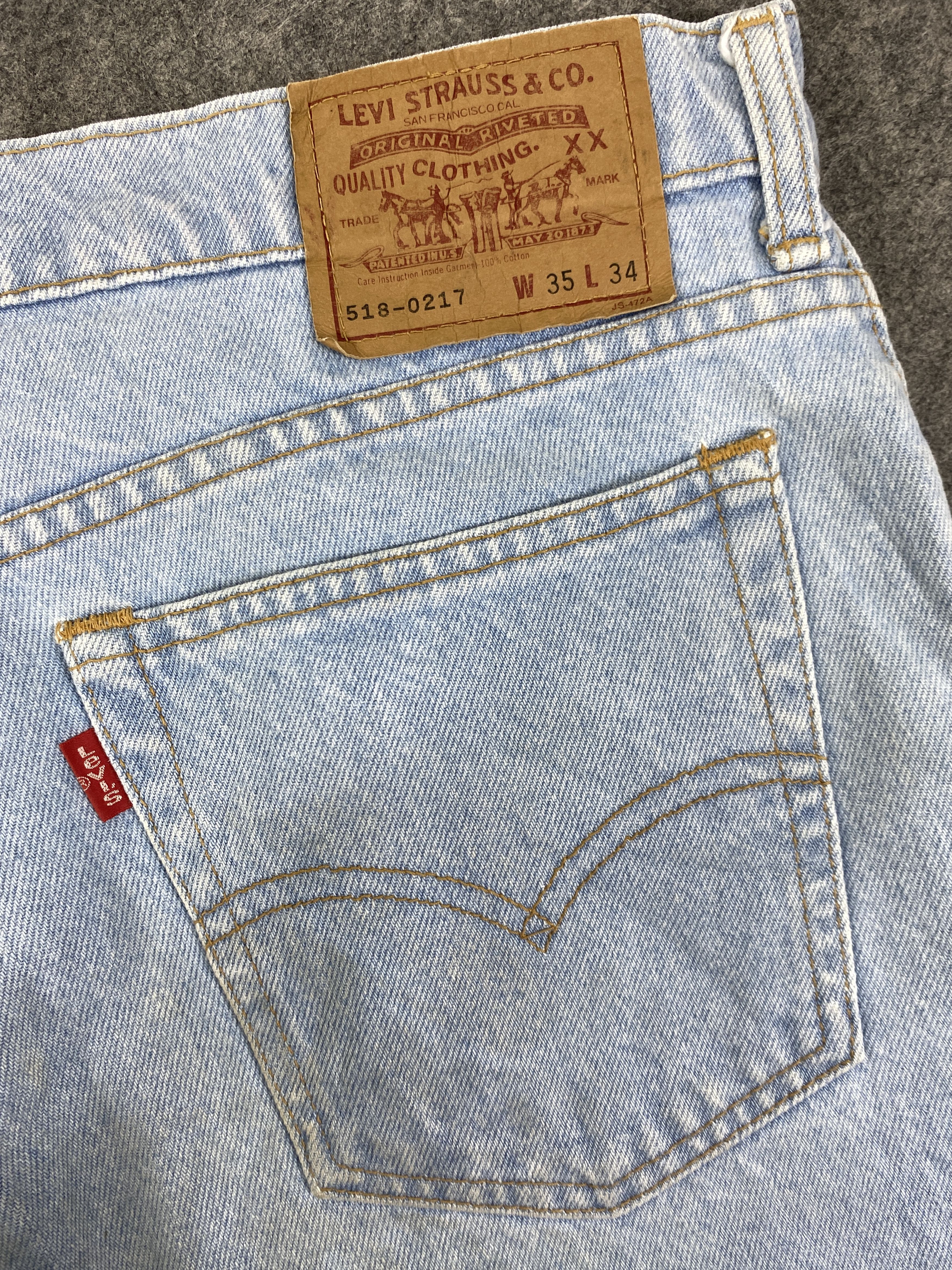 Levi's Light Blue Vintage Levi's 518 Jeans 34x26.5 - JN3307 Size US 34 / EU 50 - 10 Thumbnail