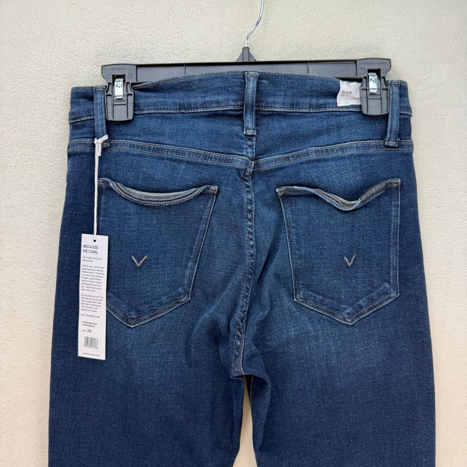 Hudson HUDSON WOMEN'S 28 BLAIR JEANS STRETCH SKINNY RAW HEM NWT DAR Size 28" / US 6 / IT 42 - 4 Thumbnail