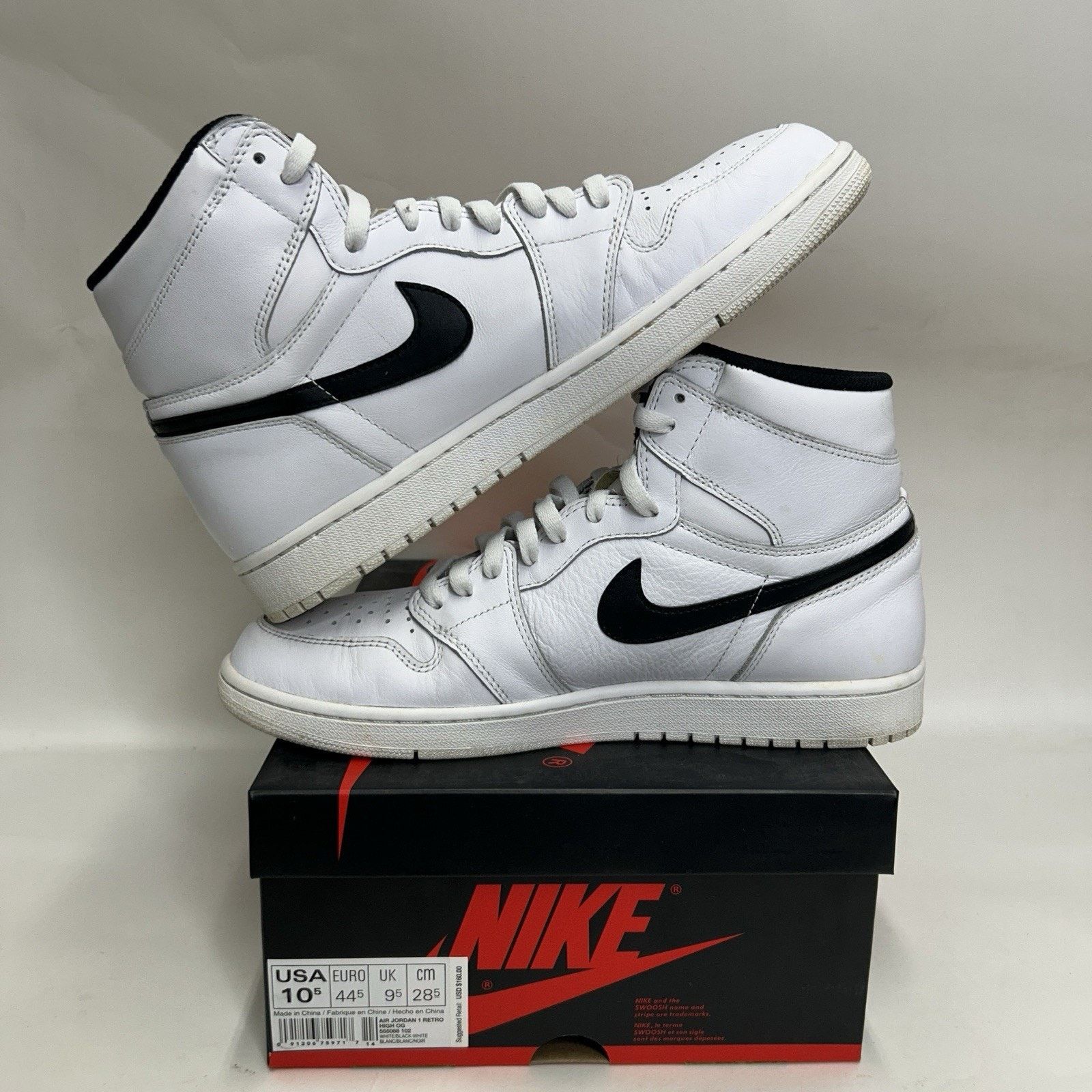 Jordan Brand Nike Air Jordan 1 Retro OG Premium High “Yin Yang” Size US 10.5 / EU 43-44 - 3 Thumbnail