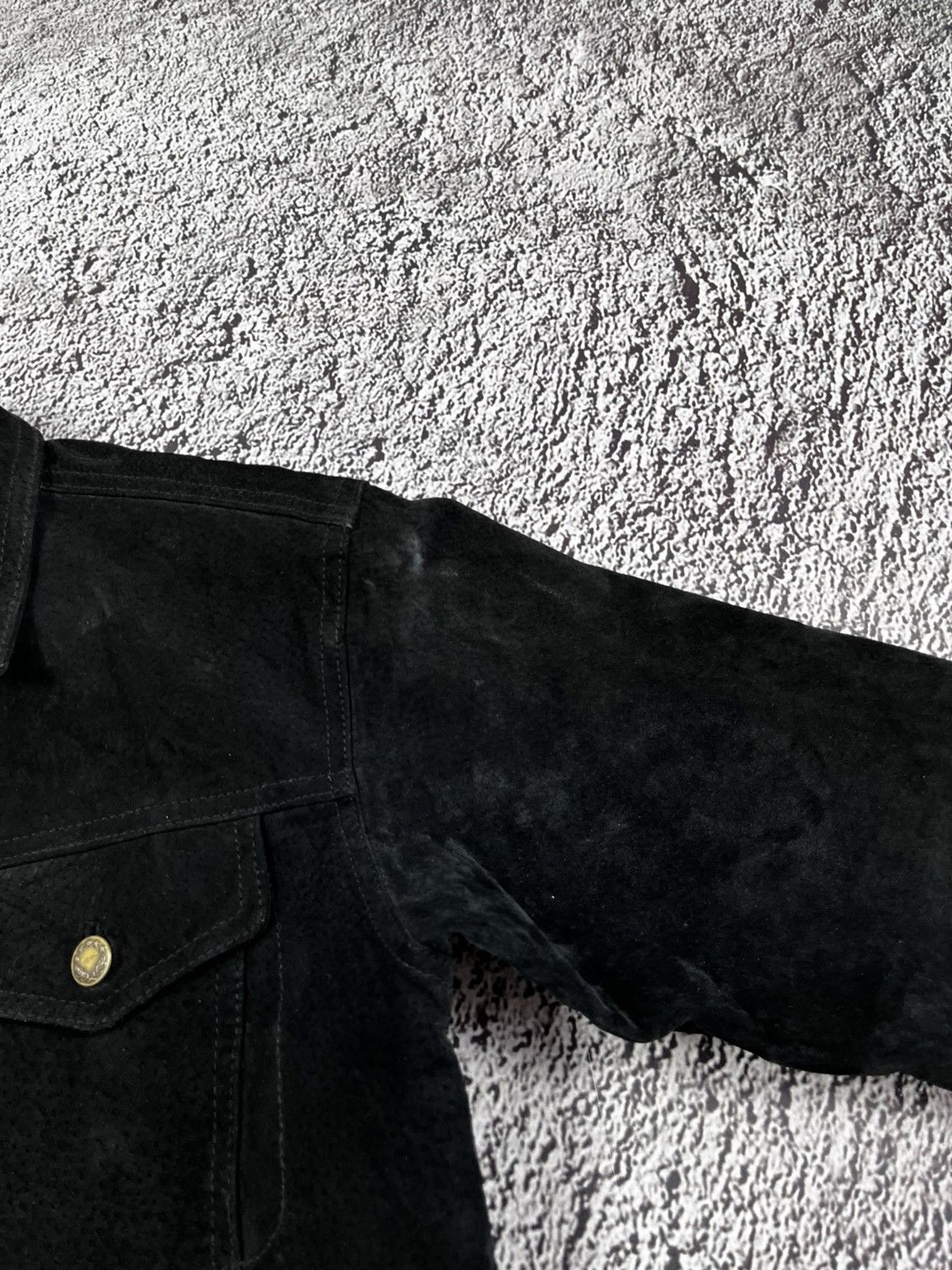 Vintage Vintage 90s Suede Black Leather Jacket streetwear style Size M / US 6-8 / IT 42-44 - 11 Thumbnail