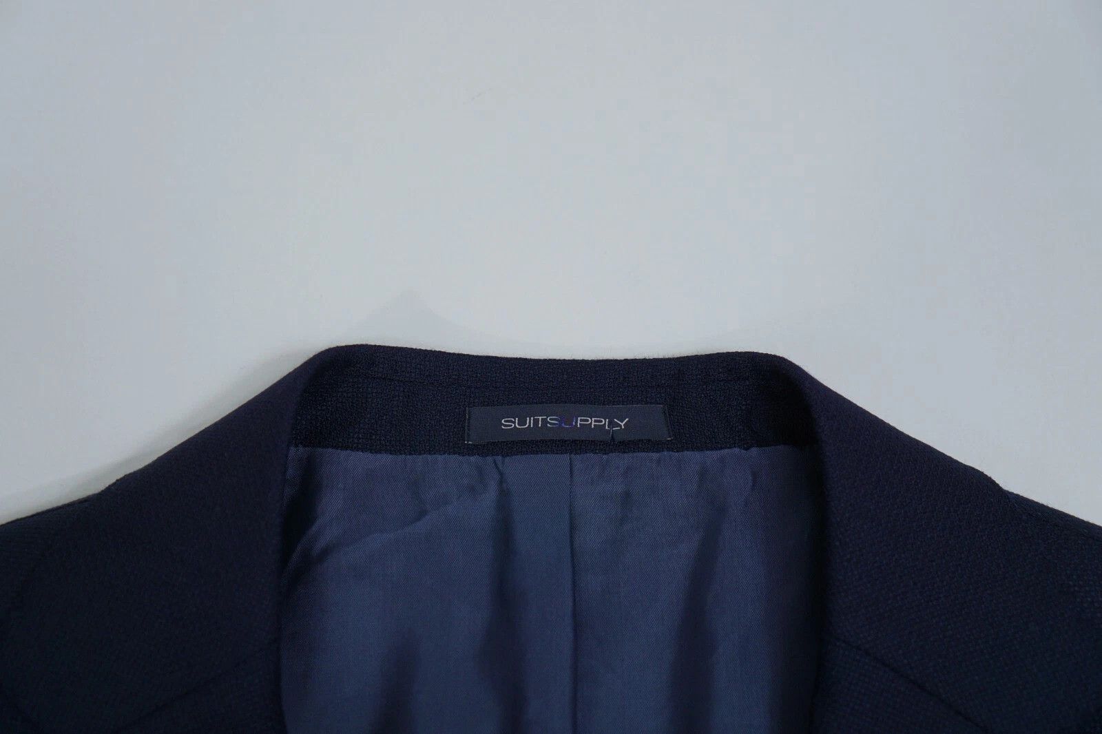 Suitsupply Men Suitsupply Blazer Havana Patch Half Wool Navy Blue US32 Size 34S - 3 Thumbnail