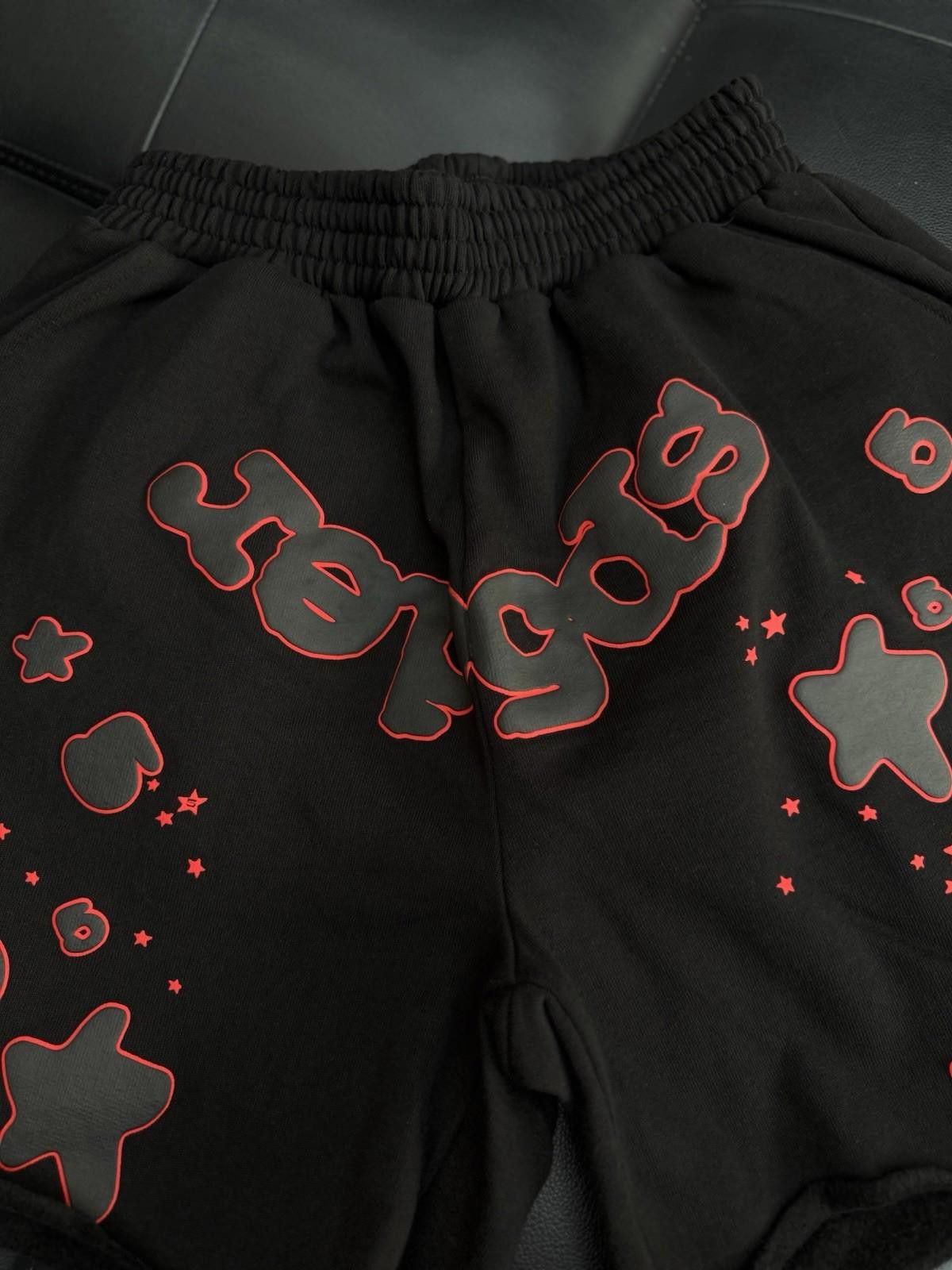 Sp5der Sp5der OG Web V2 Phantom Sweat short “Black Red” (NEW) Size US 32 / EU 48 - 5 Thumbnail