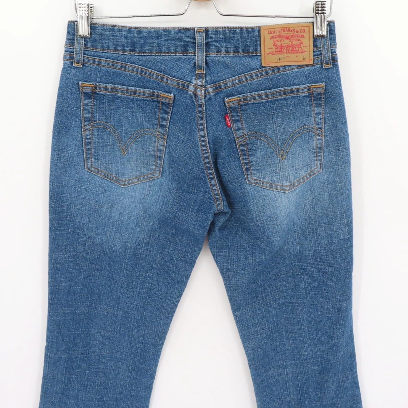 Levi's VINTAGE Levi's Junior Jeans 5 Bootcut 528 Blue Denim Cotton Blend 2003 Y2K Slim/Regular? 5-Pocket Design Womens Girls? Size 27" / US 4 / IT 40 - 5 Thumbnail