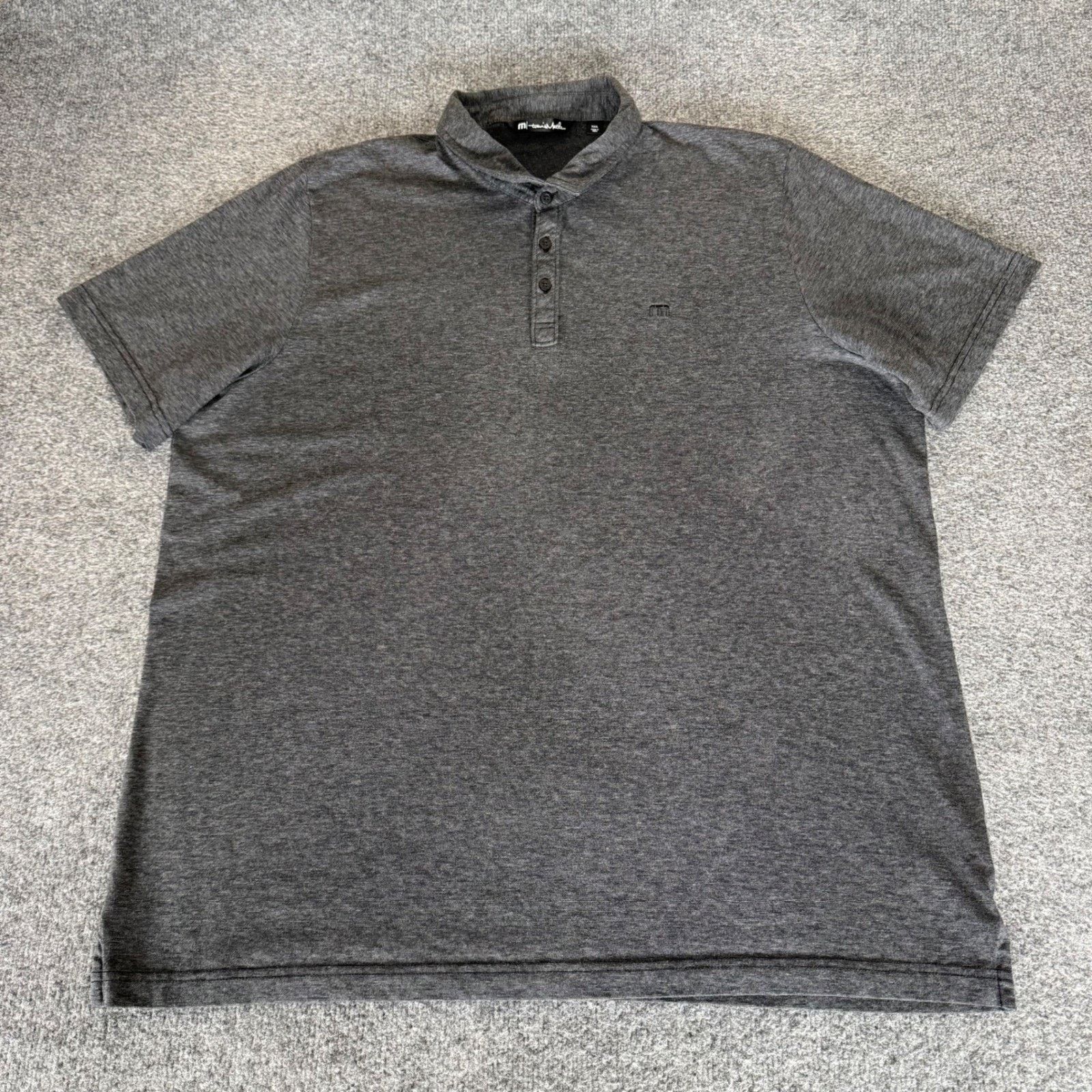 TravisMathew Travis Mathew Mens Polo Shirt 3XL Grey Short Sleeve Pima Size US XXL / EU 58 / 5 - 1 Thumbnail