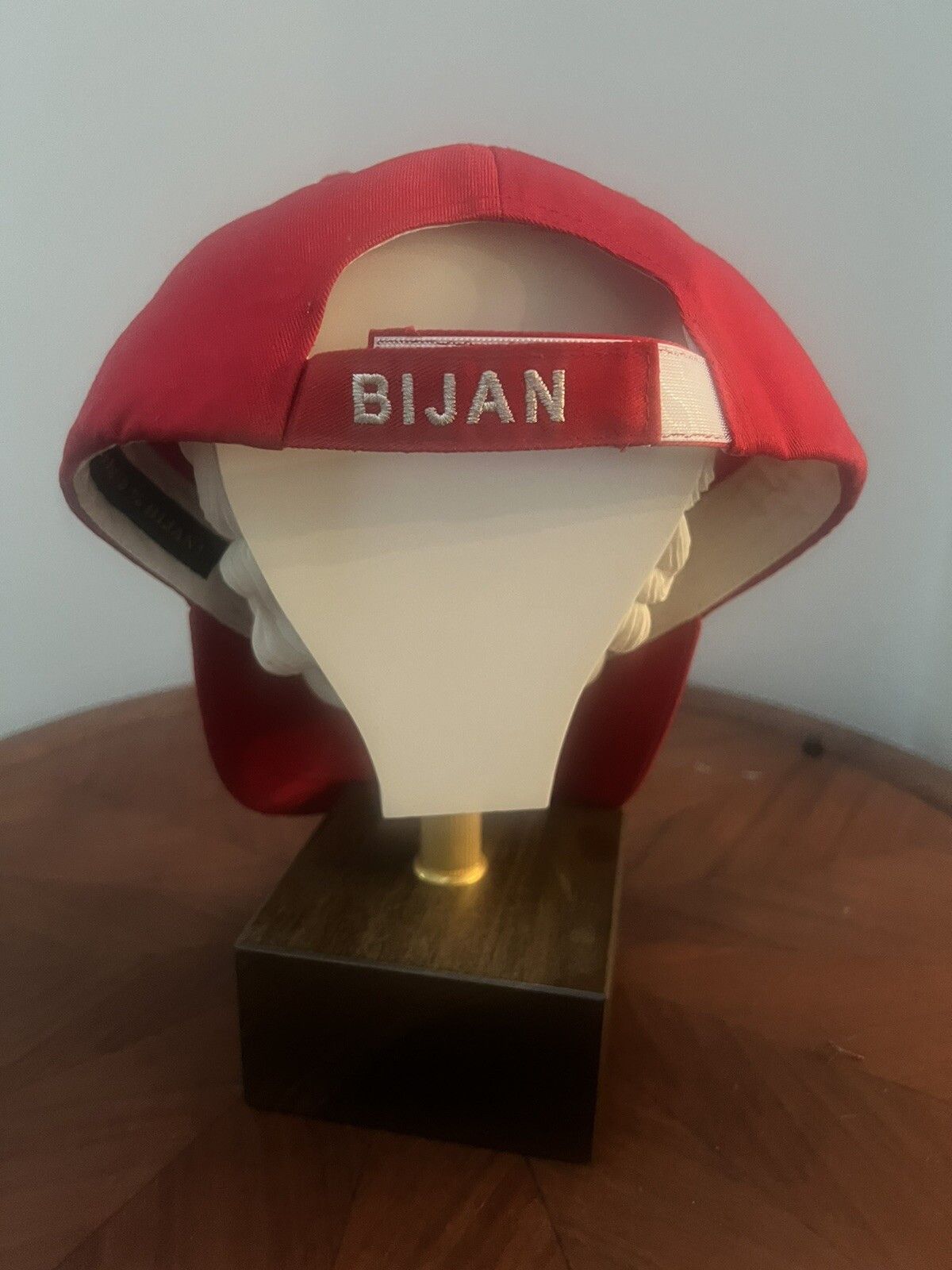 BIJAN Red with Silver Crest Cap NWOT Size ONE SIZE - 2 Thumbnail