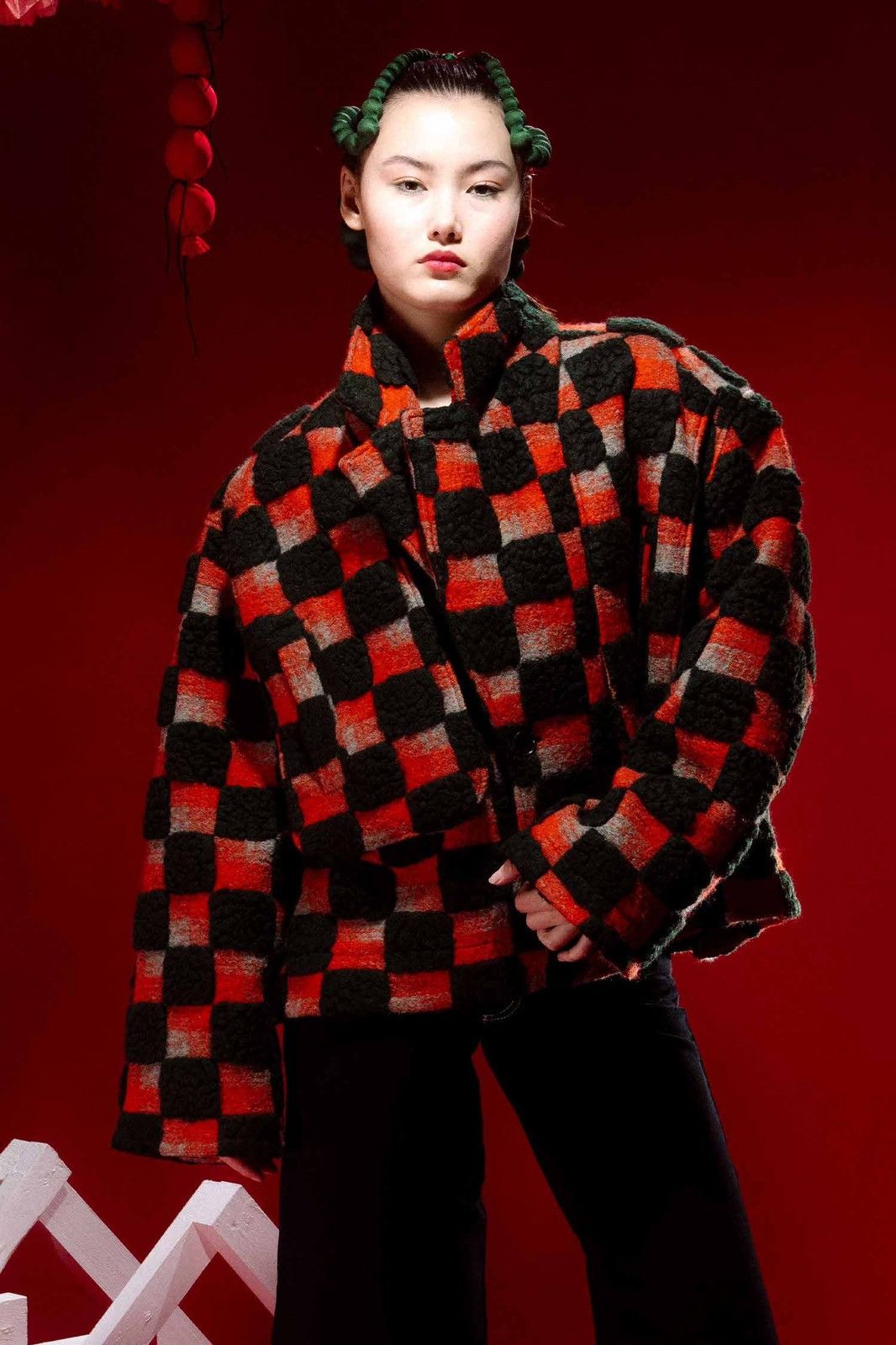 Henrik Vibskov !DS! AW23 Henrik Vibskov Big Bag Teddy Checks Jacket Size XL / US 12-14 / IT 48-50 - 2 Thumbnail
