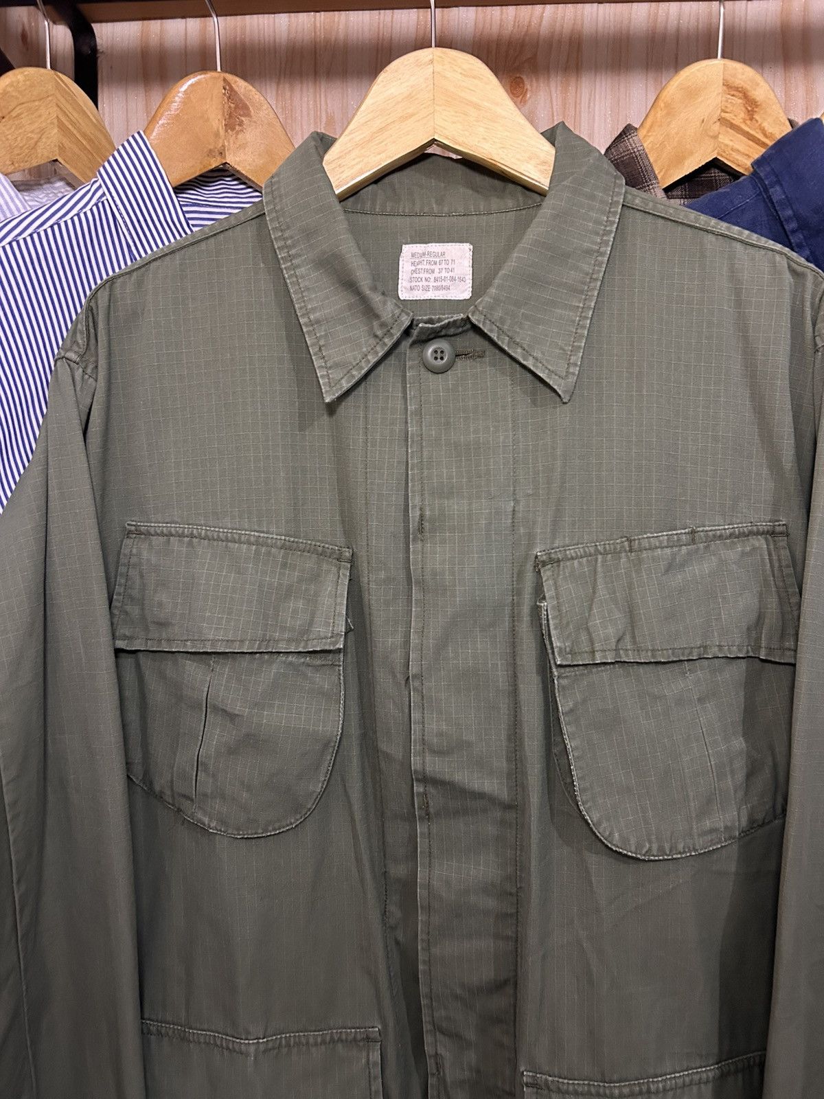 Vintage Vintage 60s Jungle Jacket Tropical Combat Slant Pocket Size US M / EU 48-50 / 2 - 2 Thumbnail