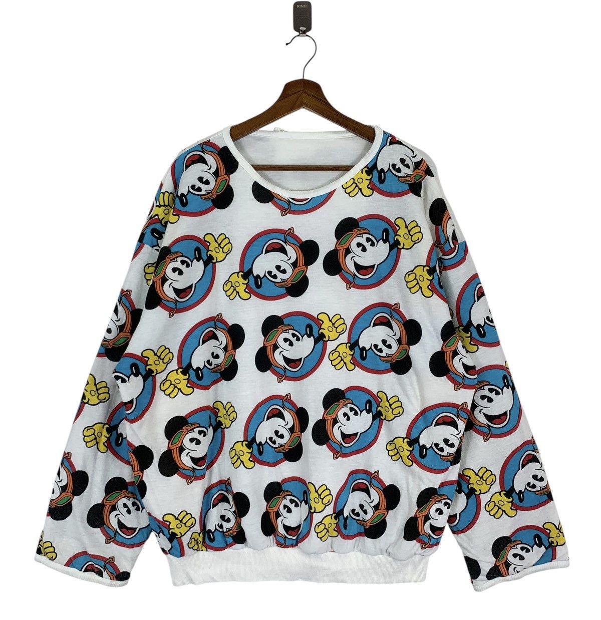 Disney Vintage 90s Mickey Mouse Full Print Reversible Sweater Size US L / EU 52-54 / 3 - 4 Thumbnail