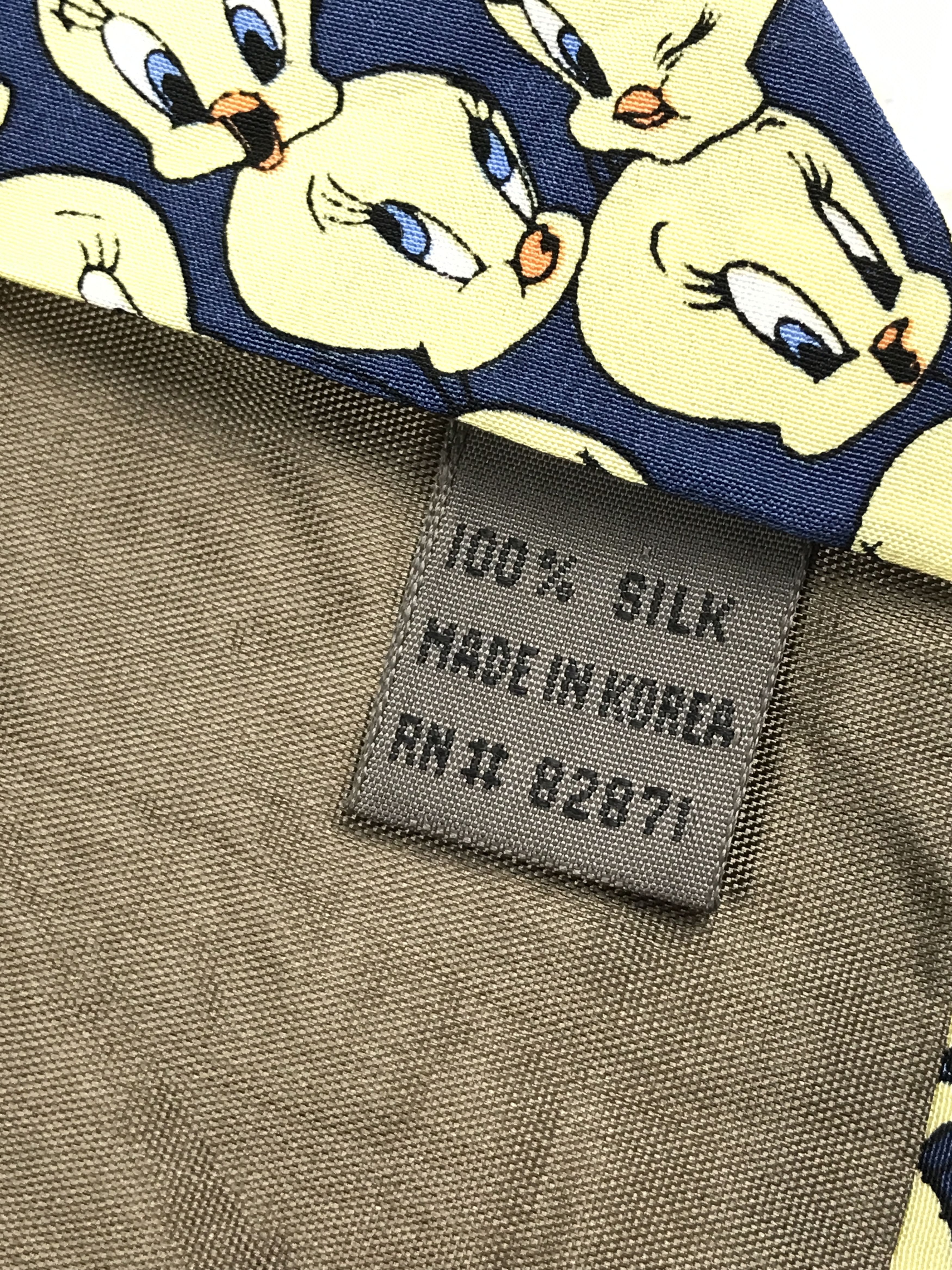 Designer × Vintage × Warner Bros Vintage Warner Bros Silk Necktie Size ONE SIZE - 6 Thumbnail
