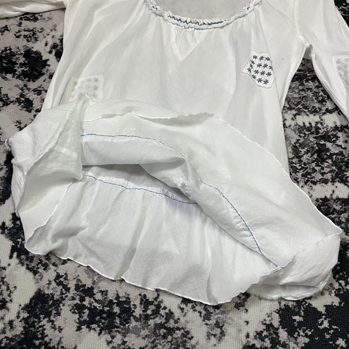 Marithe + Francois Girbaud a24 Marithe Francois Girbaud white rufft blouse Size XS / US 0-2 / IT 36-38 - 6 Thumbnail