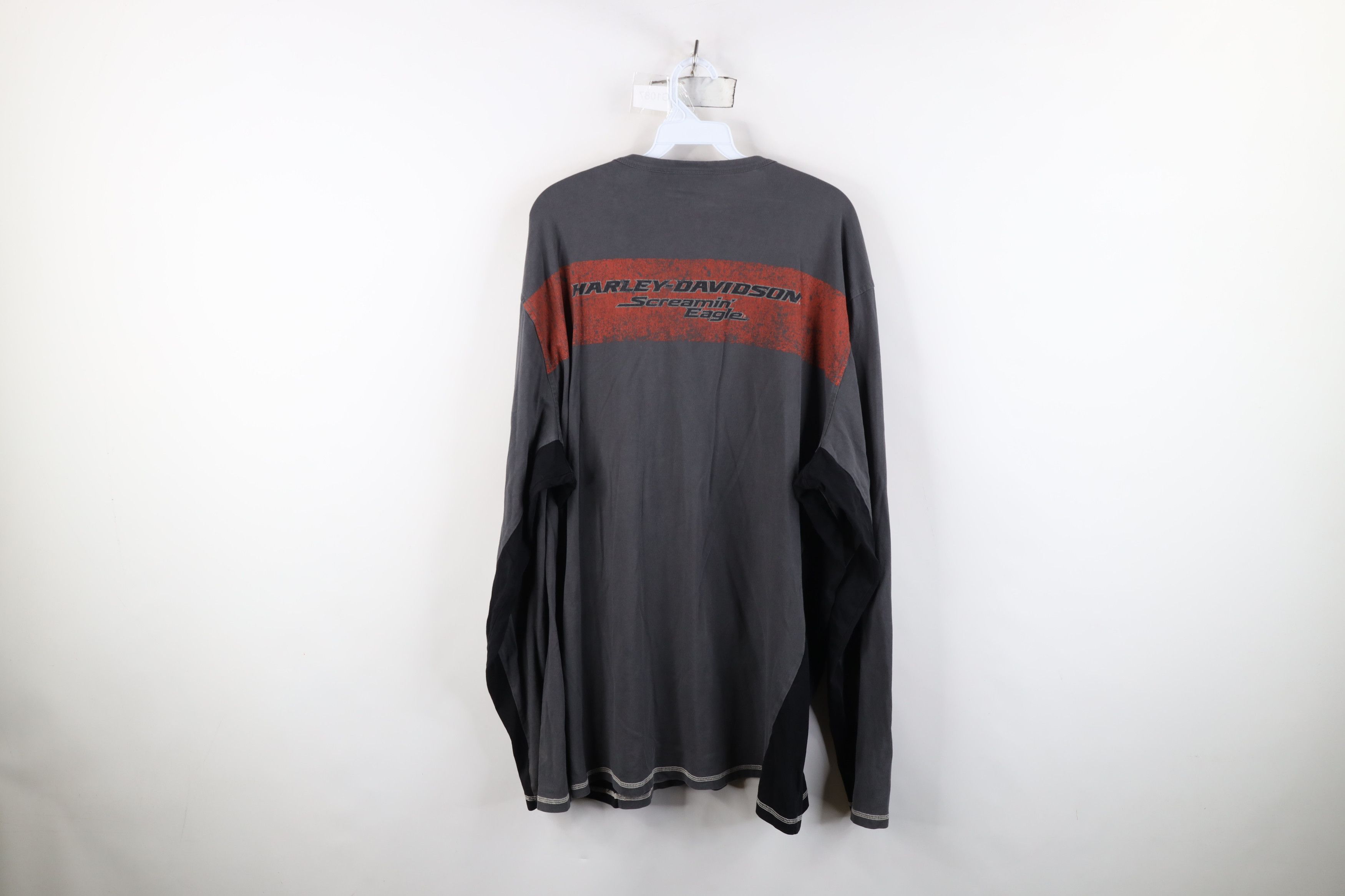 Vintage Vintage Y2K Harley Davidson Long Sleeve Henley T-Shirt Size US XXL / EU 58 / 5 - 12 Thumbnail